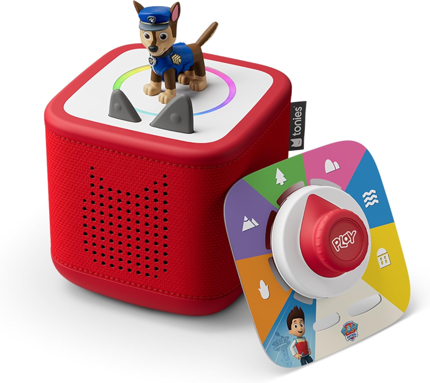 Tonies Toniebox 2 Sunset Red Play Set with Paw Patrol Chase