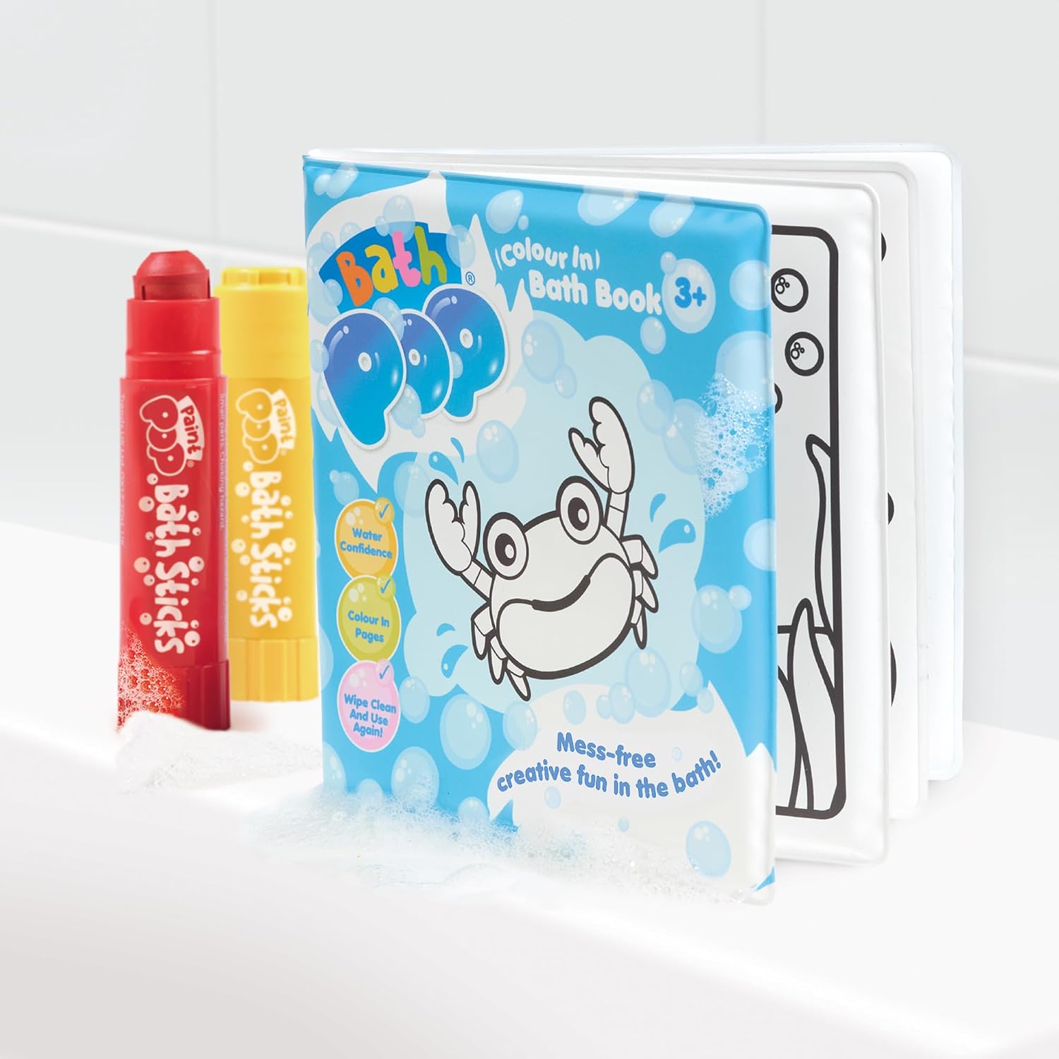 Bath Pop - Colouring Book and 5 Bath Sticks