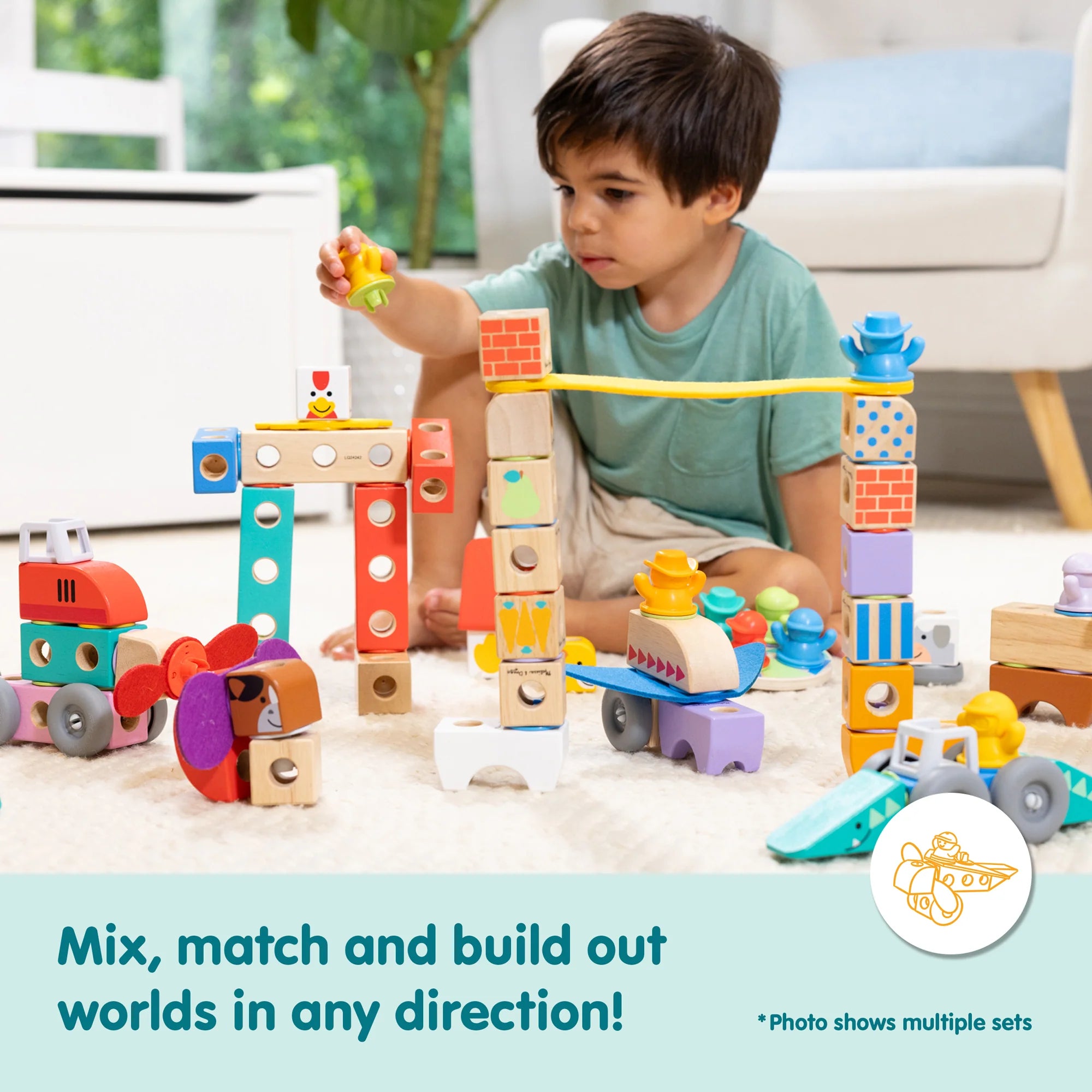 Melissa & Doug Blockables Safari Building Blocks