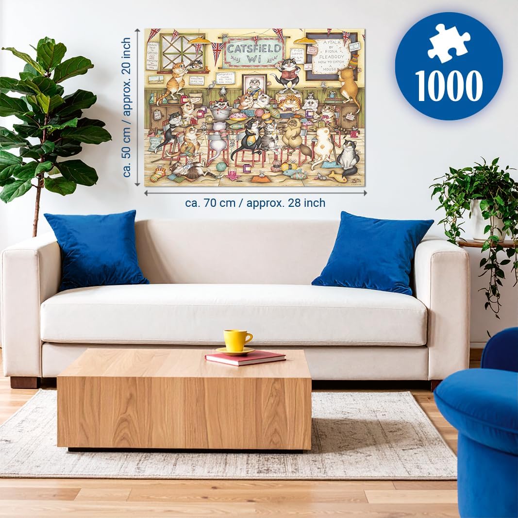 Crazy Cats - At the WI 1000 piece Jigsaw Puzzle