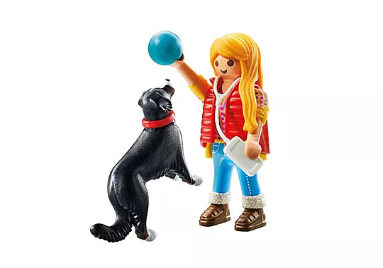Playmobil Woman with Mountain Dog