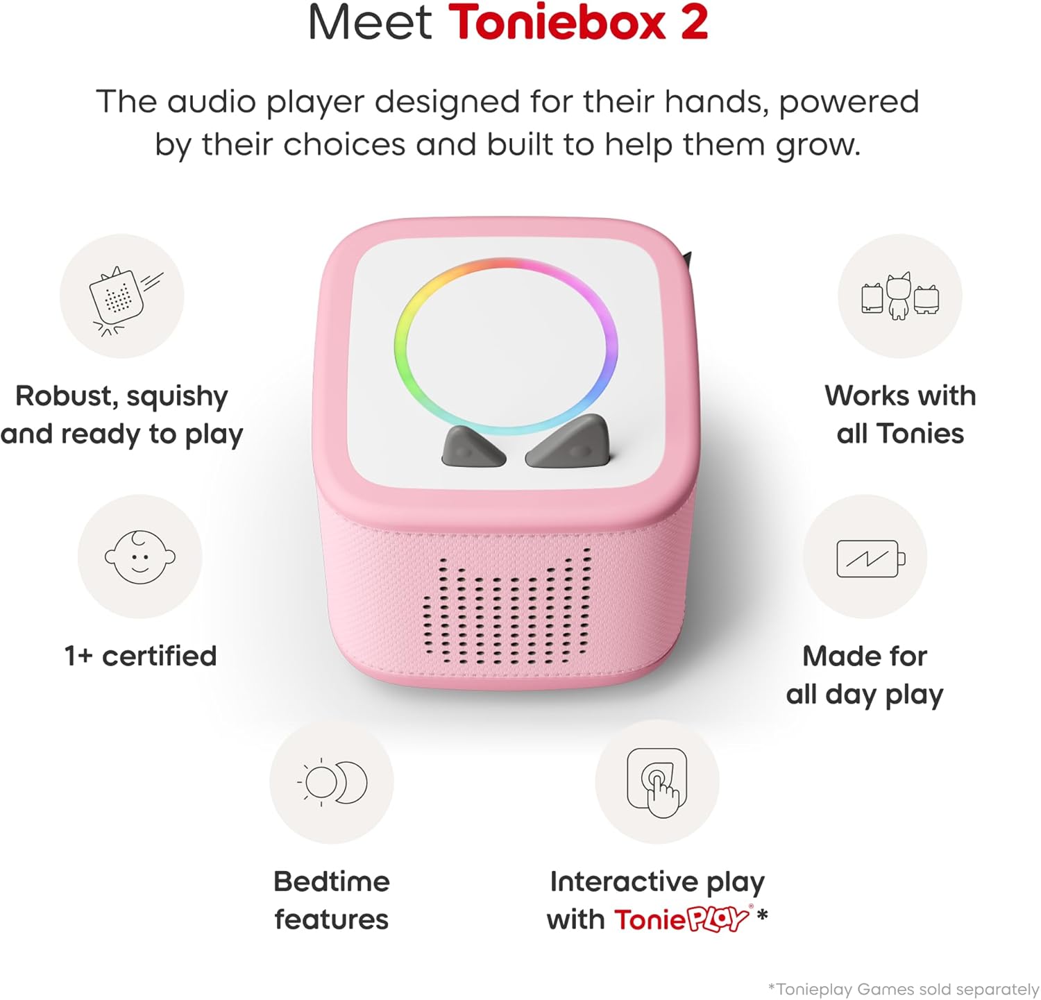 Tonies Toniebox 2 Cloud Pink Starter Set