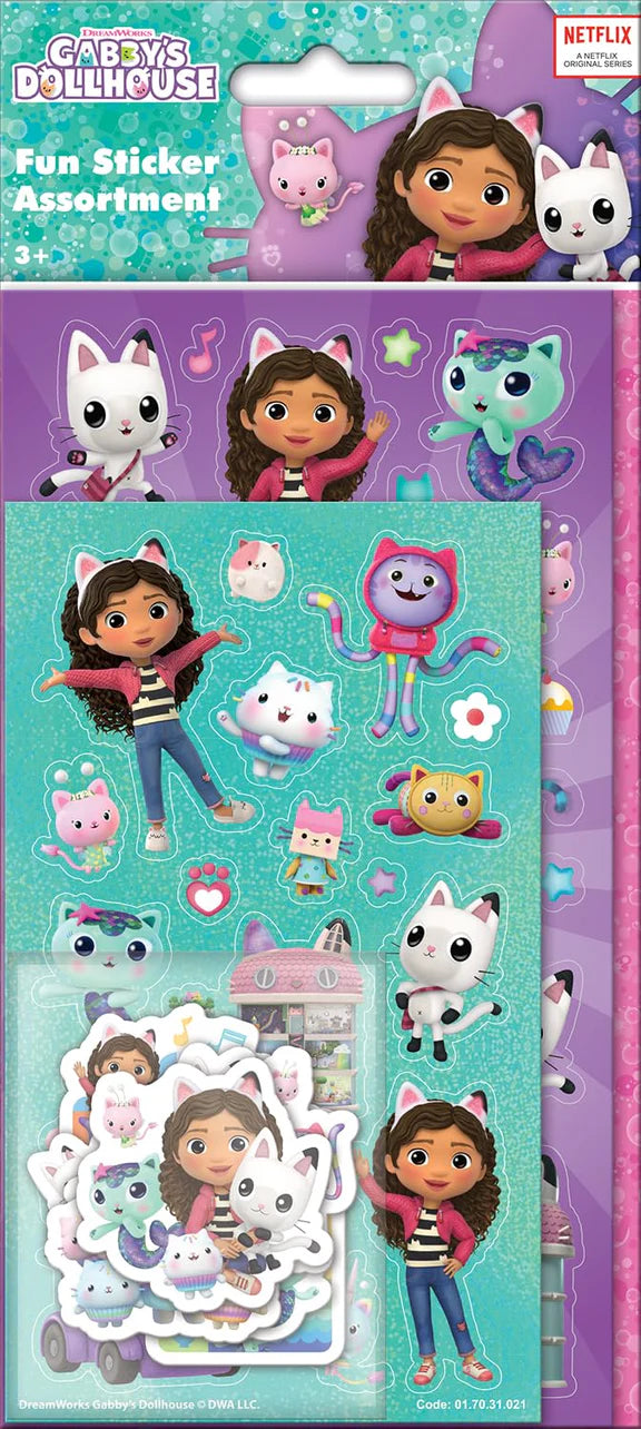 Gabbys Dollhouse Fun Sticker Assortment Pack