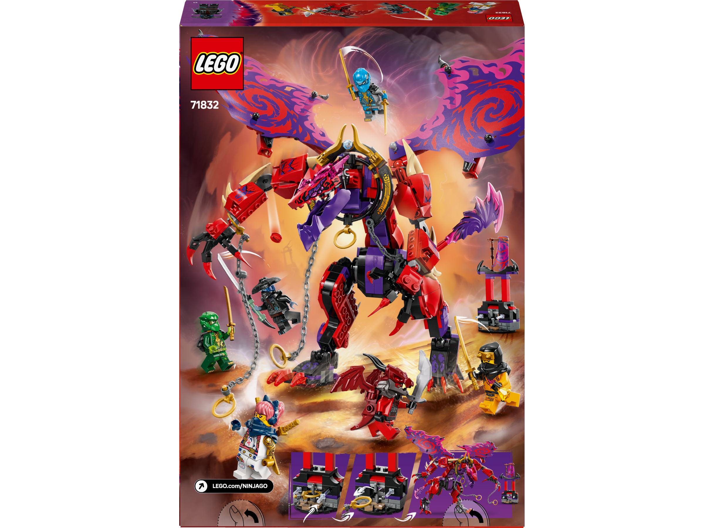 Lego 71832 Thunderfang Dragon of Chaos Ninja Set