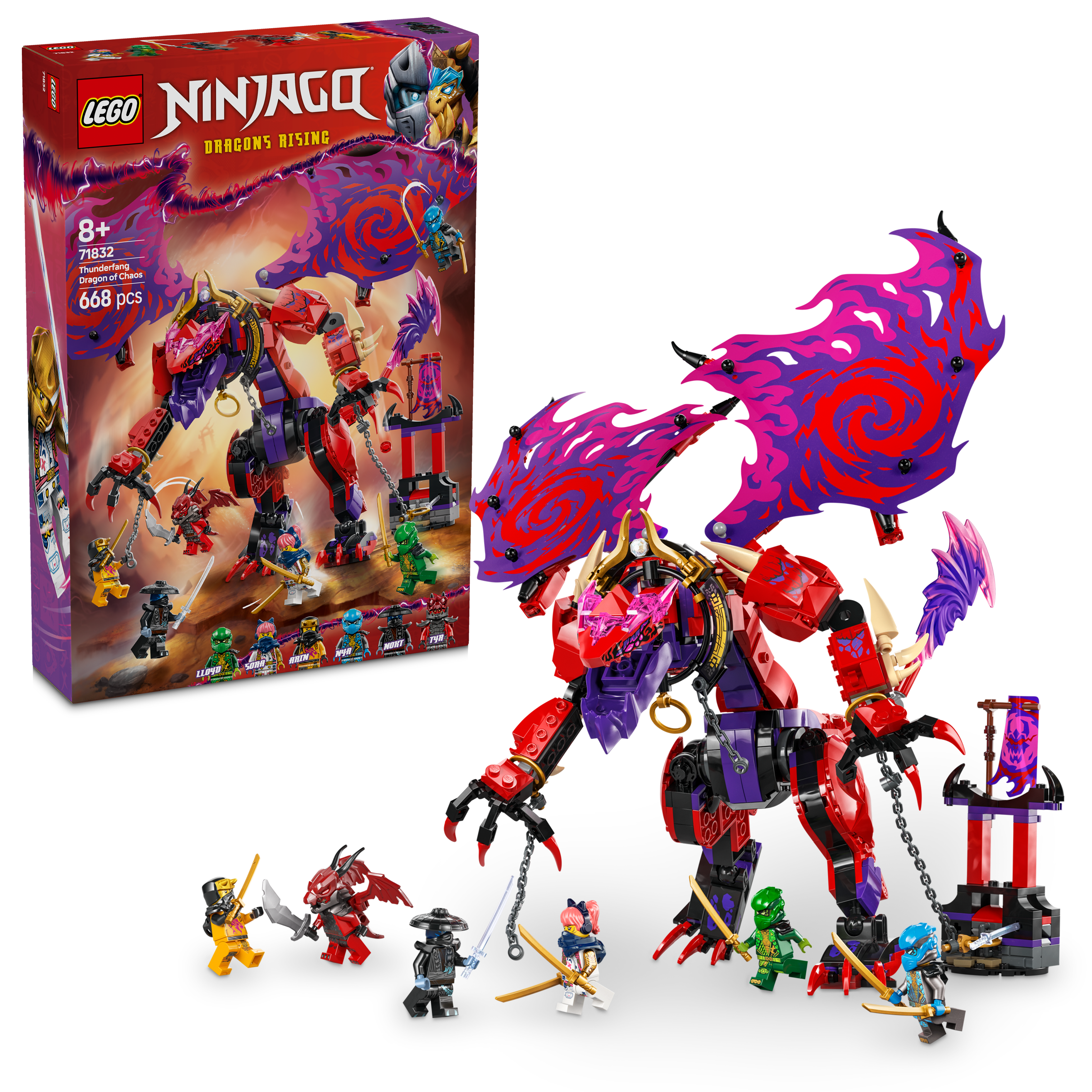 Lego 71832 Thunderfang Dragon of Chaos Ninja Set