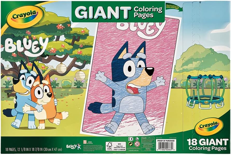 Crayola Bluey Giant Colouring Pages