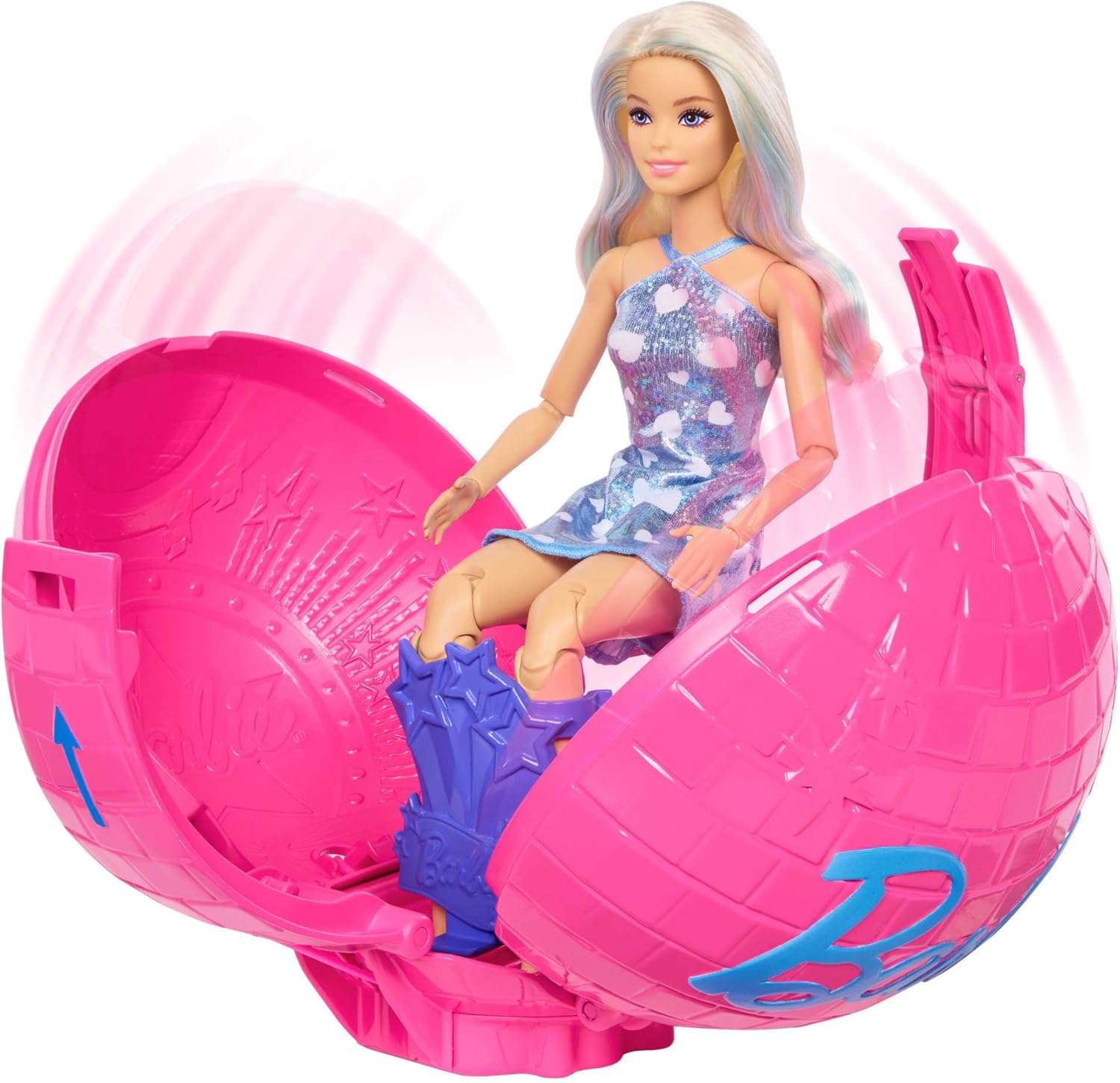 Barbie Team Roll And Reveal Pop Star Doll And Accessories