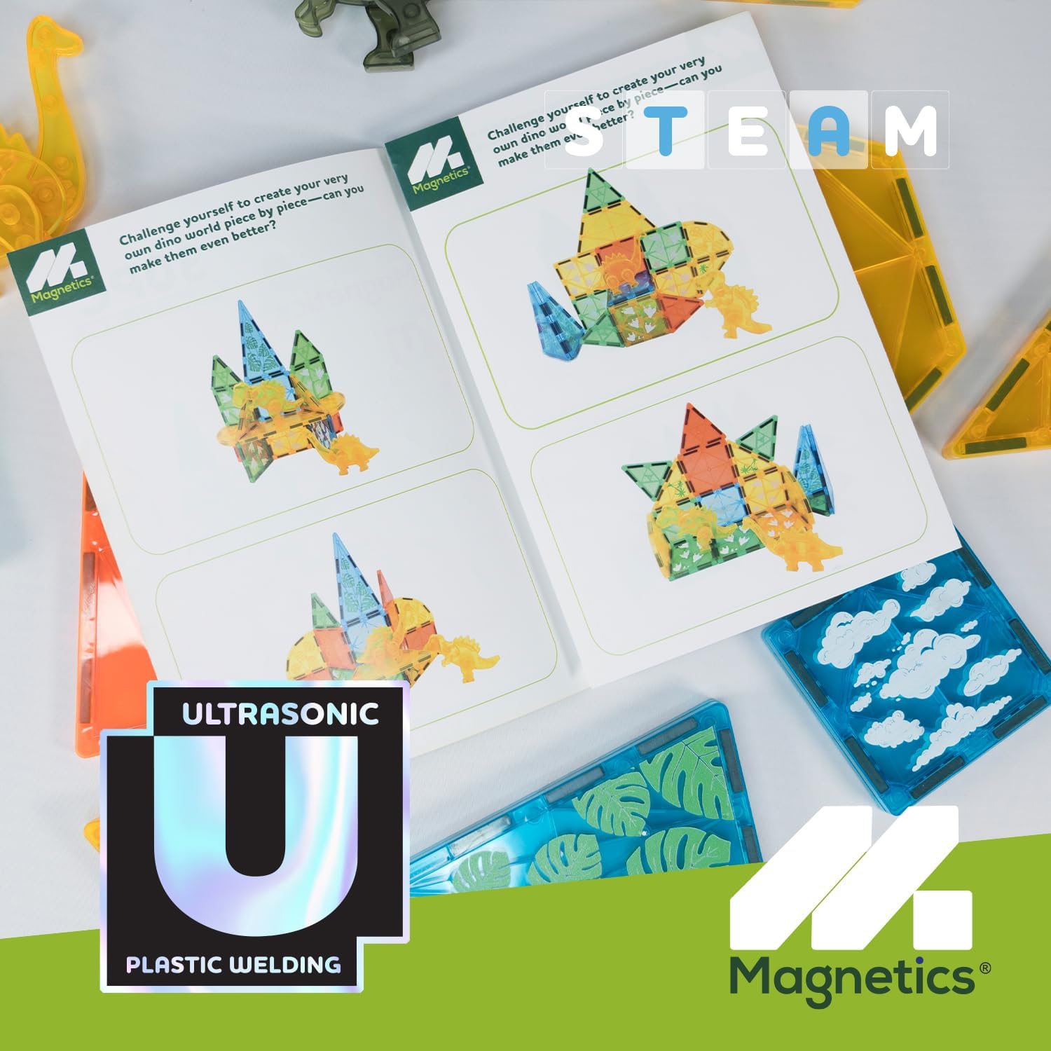 Magnetic Tiles - 30 Piece Dino Play Set