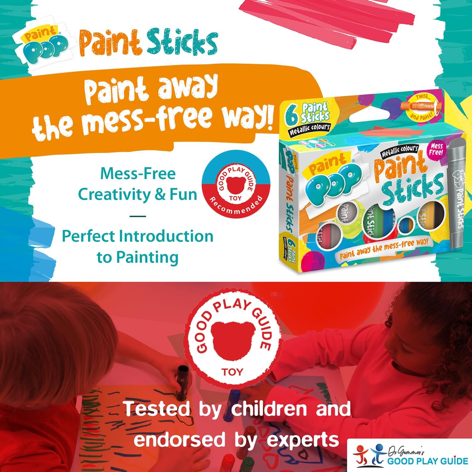 Paint Pop 6 Pack Metallic Colours