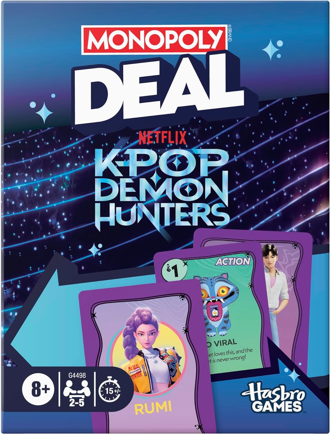 Monopoly Deal K-Pop Demon Hunters Card Game