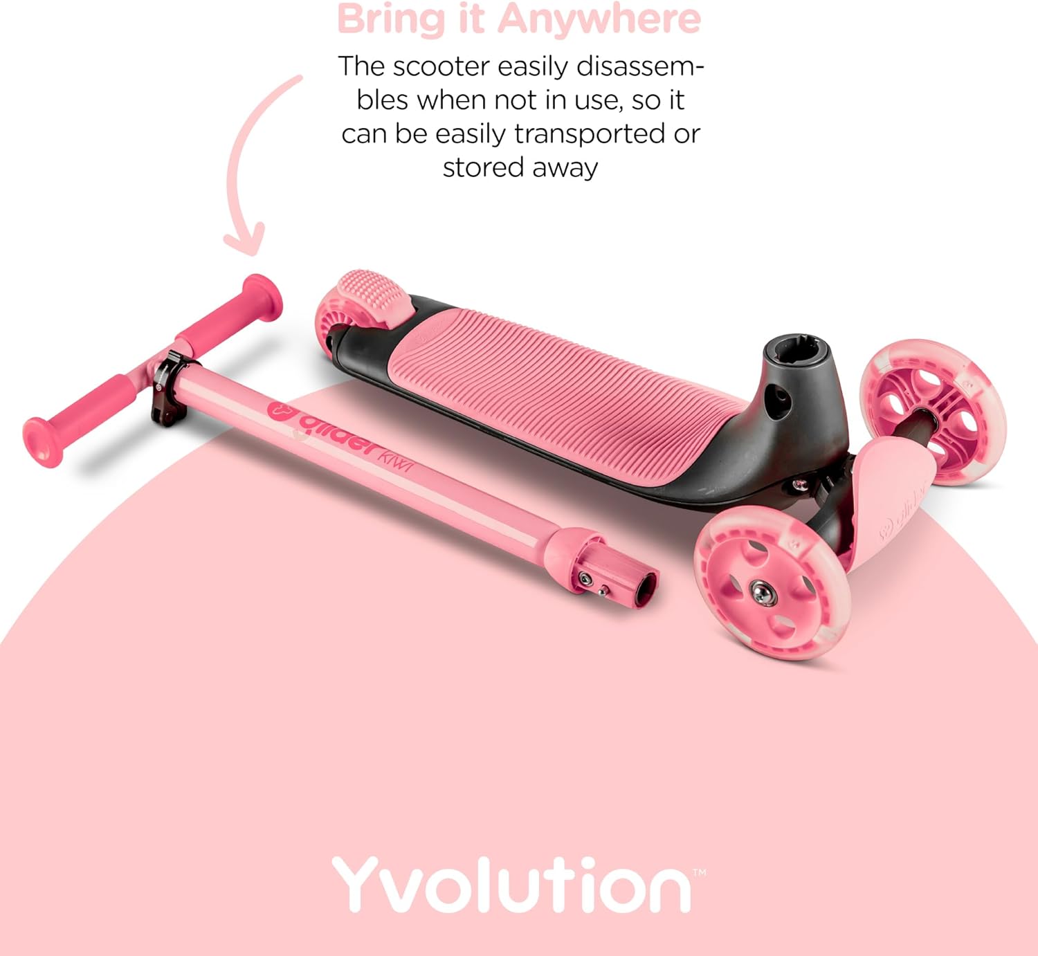 Yvolution Kiwi Glider Scooter - Pink