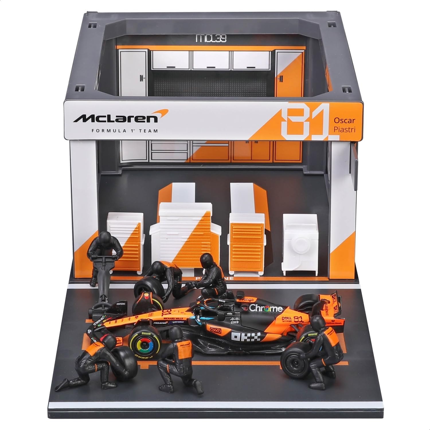 Bburago McLaren MCL39 & Pit Pass Diorama - Piastri