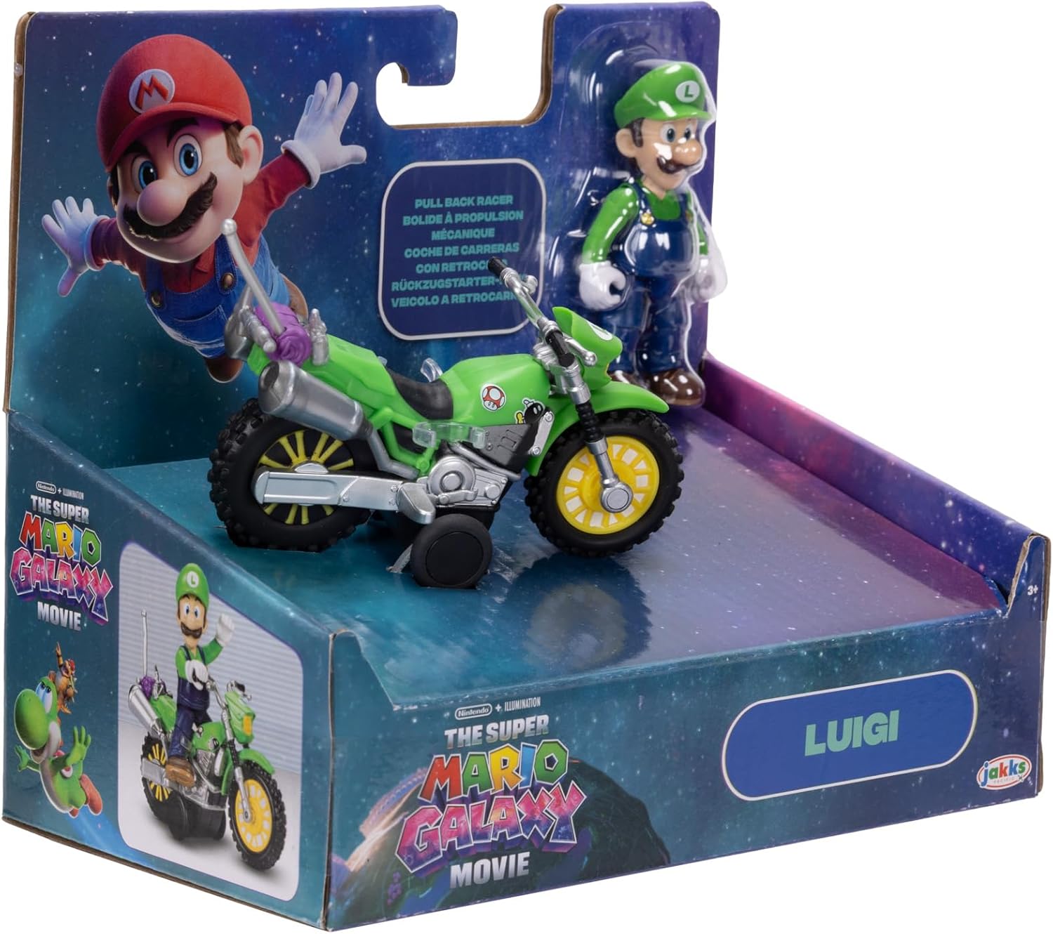 The Super Mario Galaxy Movie Luigi and Pull Back Racer Set