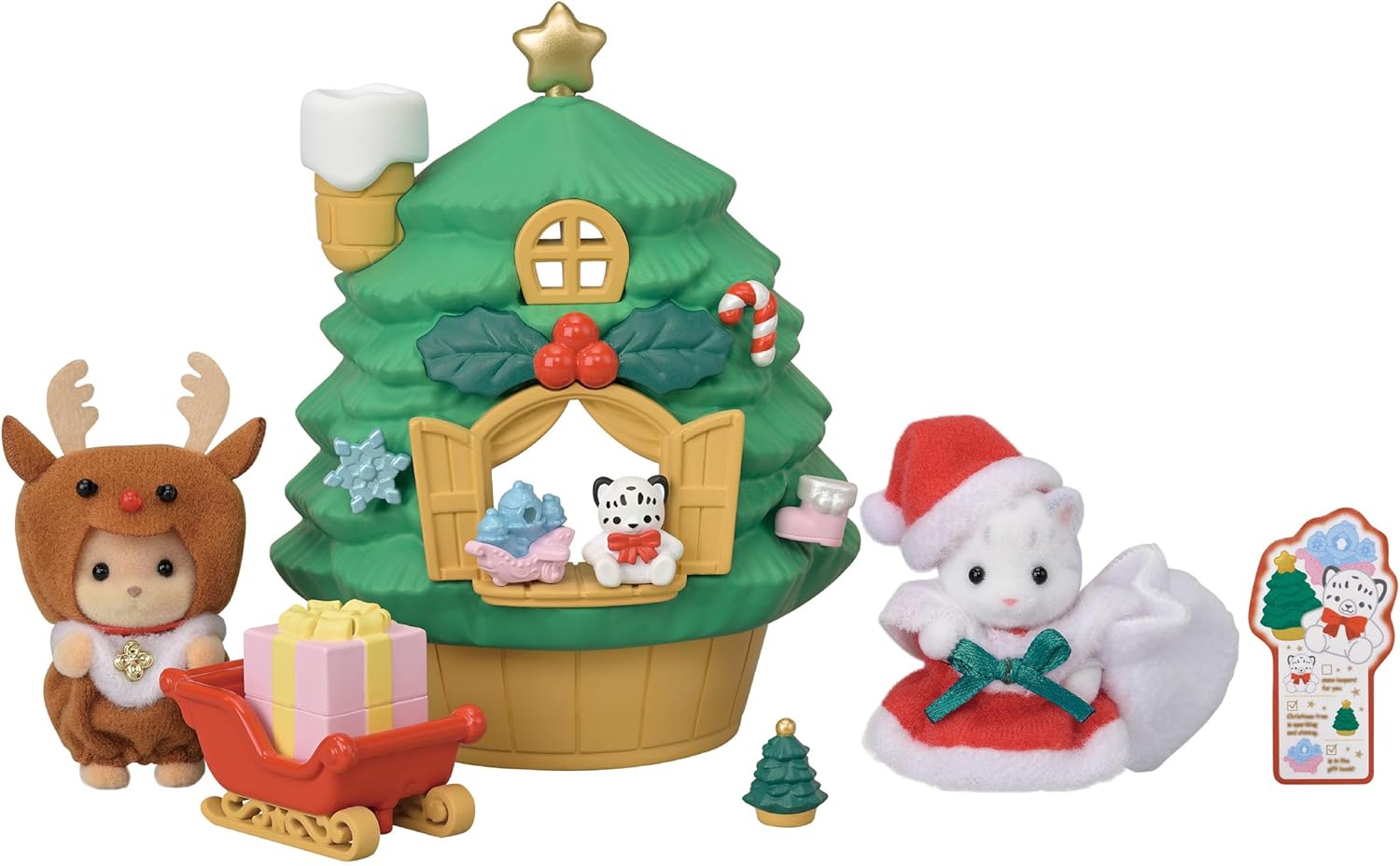 Sylvanian Families Baby Santas Christmas Tree House Set