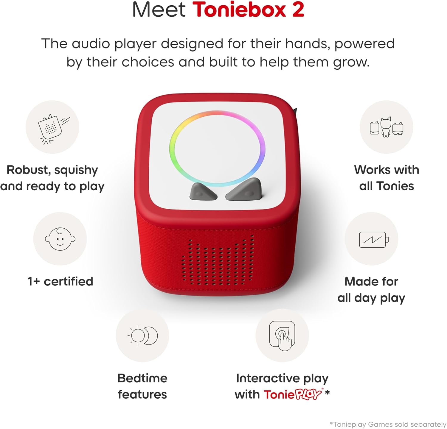 Tonies Toniebox 2 Sunset Red Starter Set
