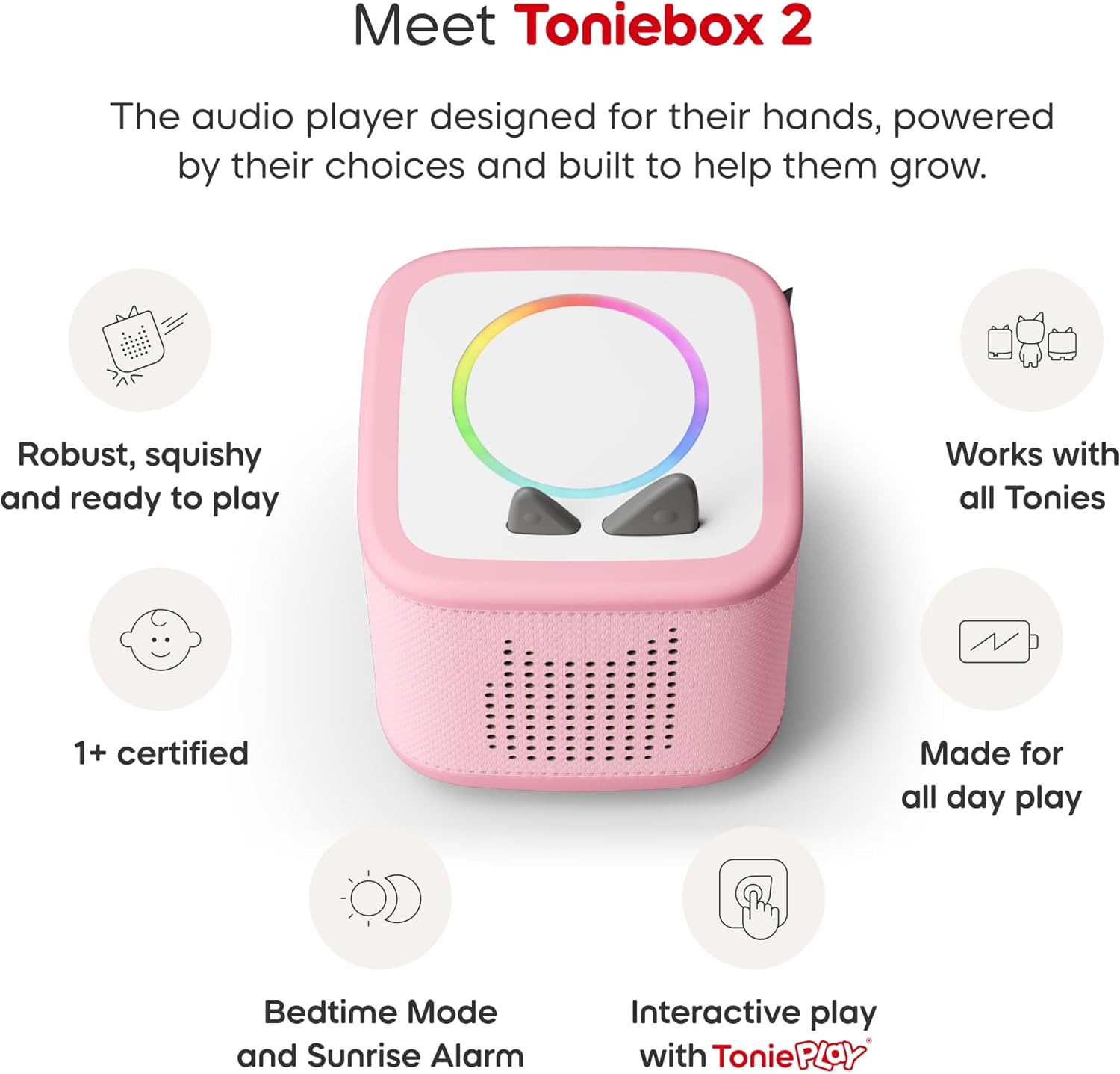 Tonies Toniebox 2 Cloud Pink Play Set with Paw Patrol Chase