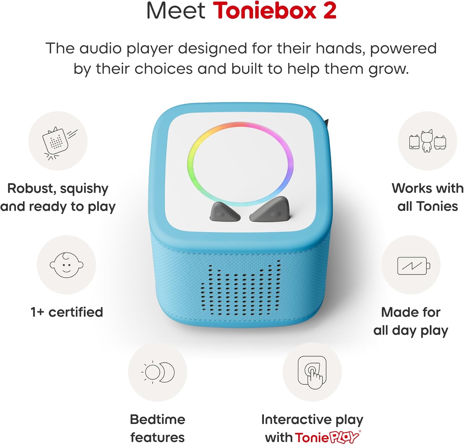 Tonies Toniebox 2 Sky Blue Play Set with Paw Patrol Chase