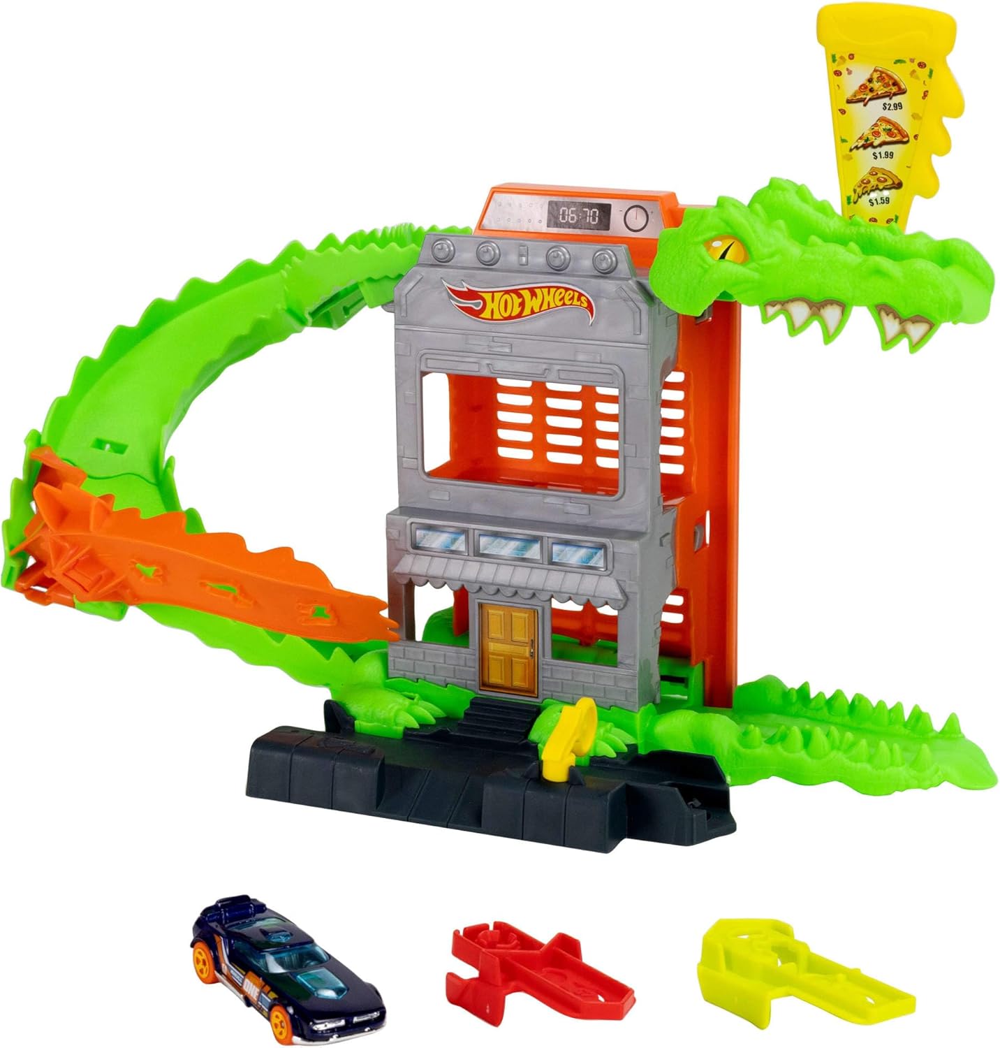 Hot Wheels City Croc Pizza Attack Playset
