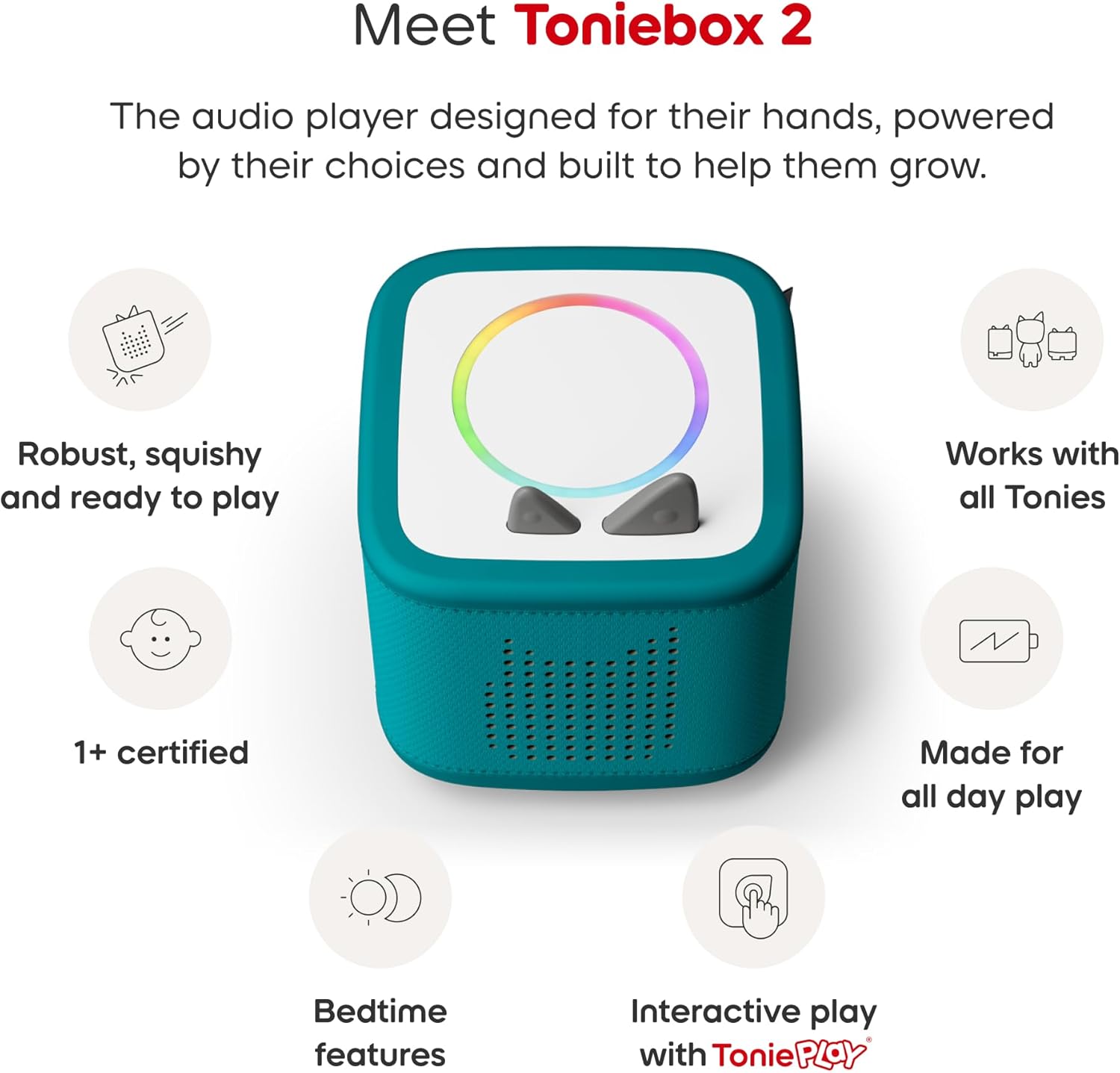 Tonies Toniebox 2 Tropical Teal Play Set with Paw Patrol Chase