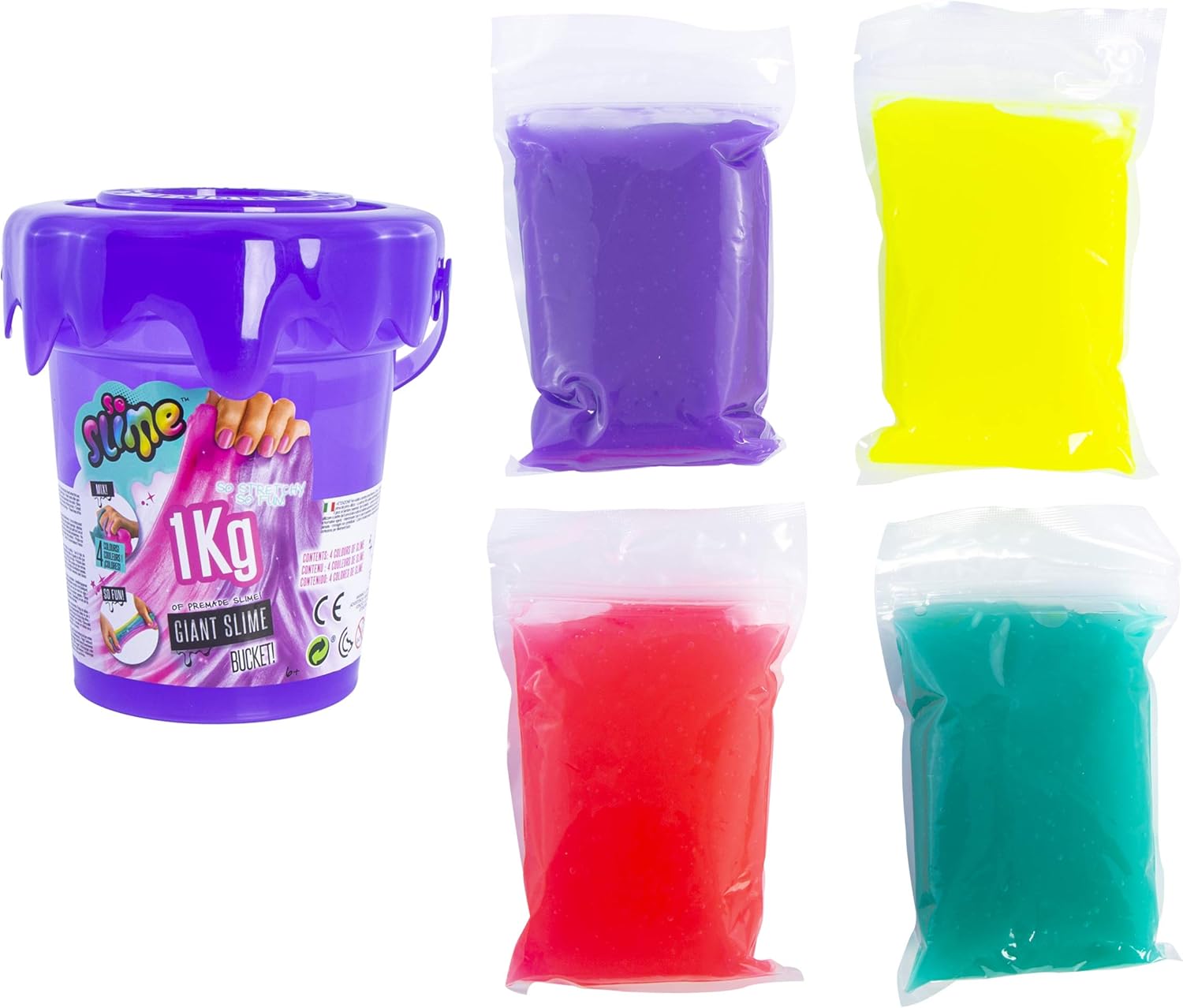 So Slime 1Kg Giant Bucket Assorted Colours