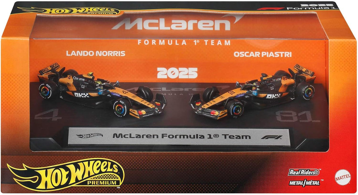 Hot Wheels Premium McLaren 2025 Formula 1 Team Twin Pack