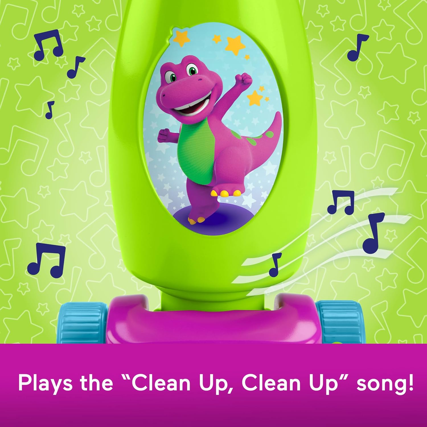Fisher-Price Barneys World Clean Up Musical Vacuum