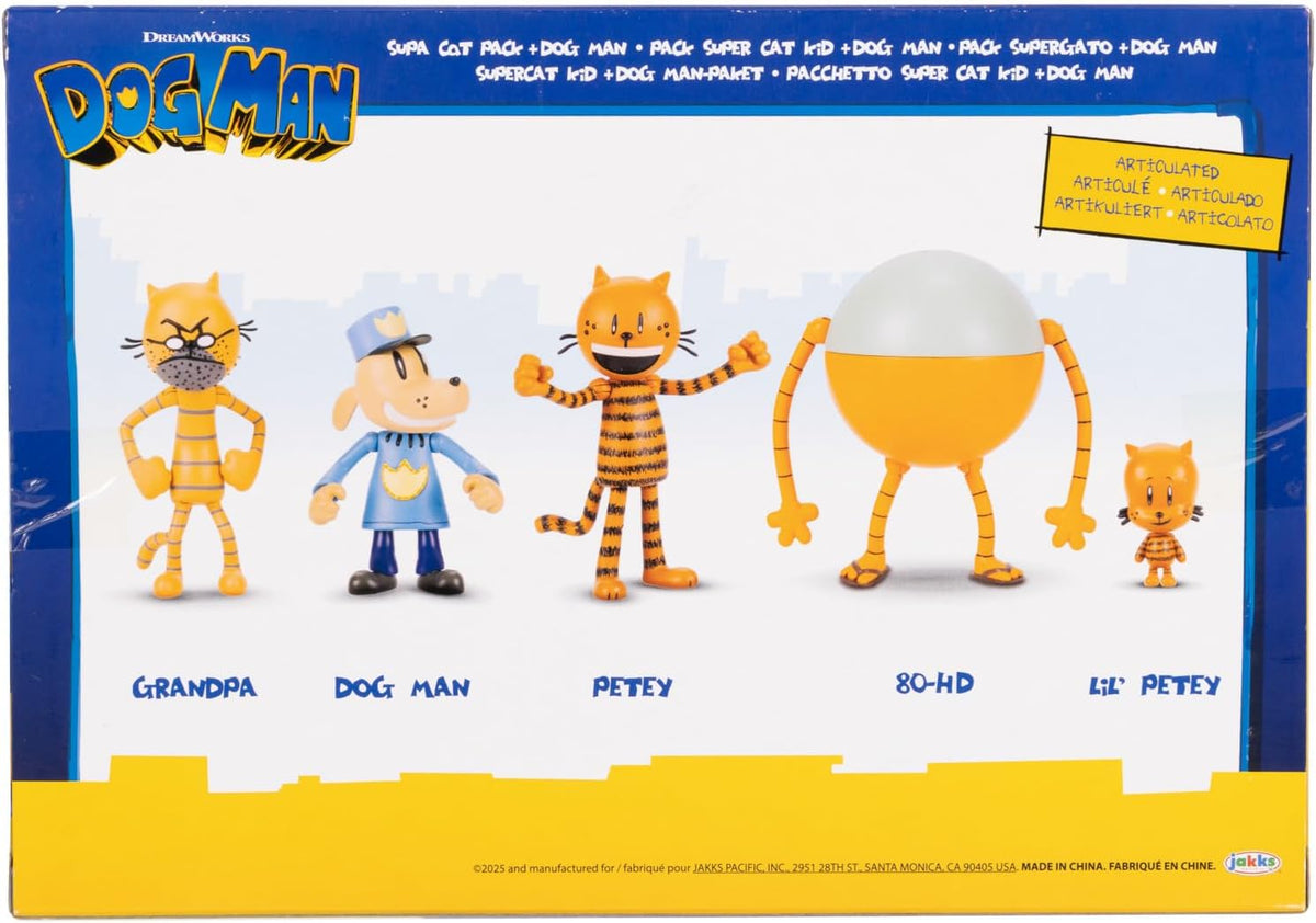 Dog Man Movie Supa Cat Pack and Dog Man