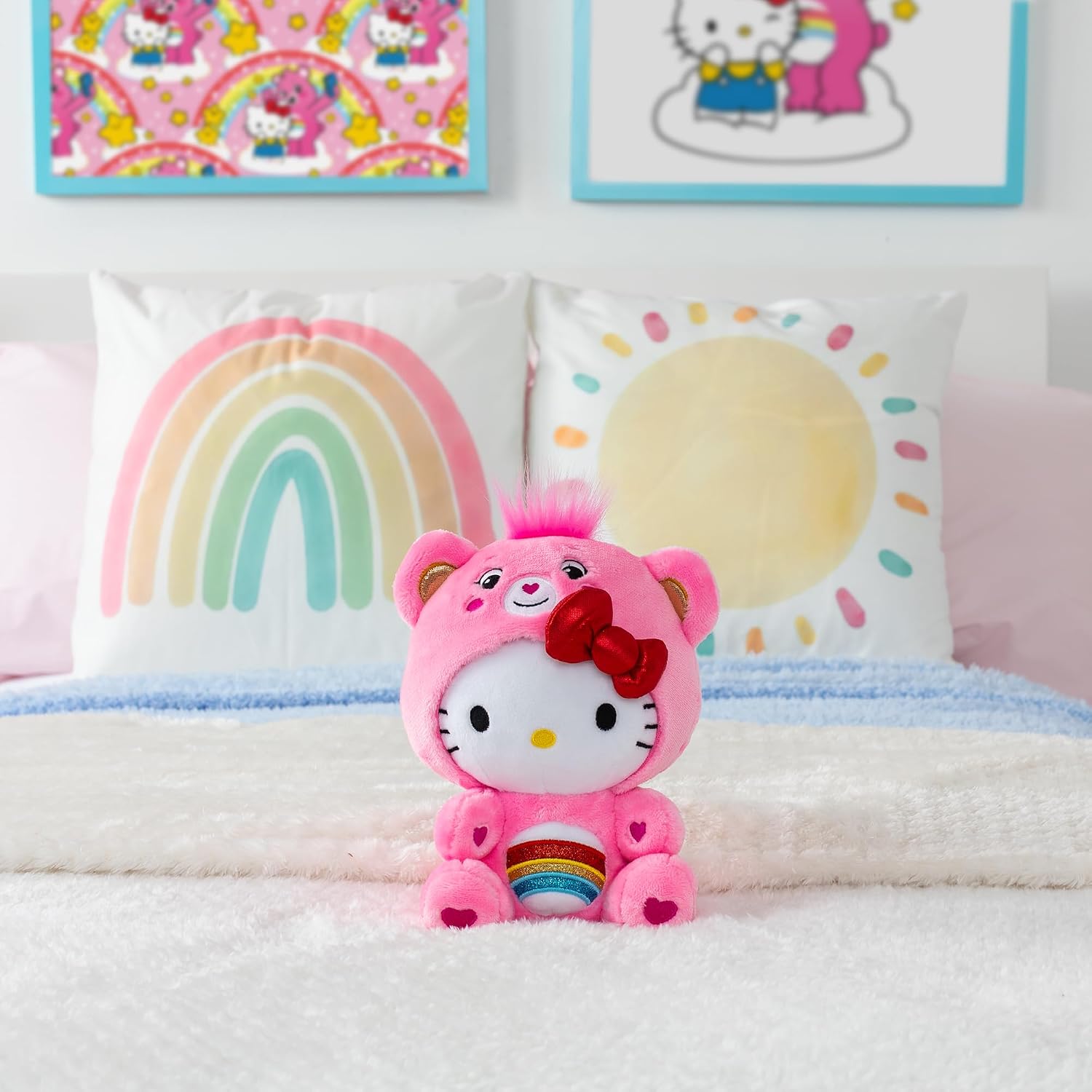 Care Bears x Hello Kitty 22cm Cheer Bear as Hello Kitty