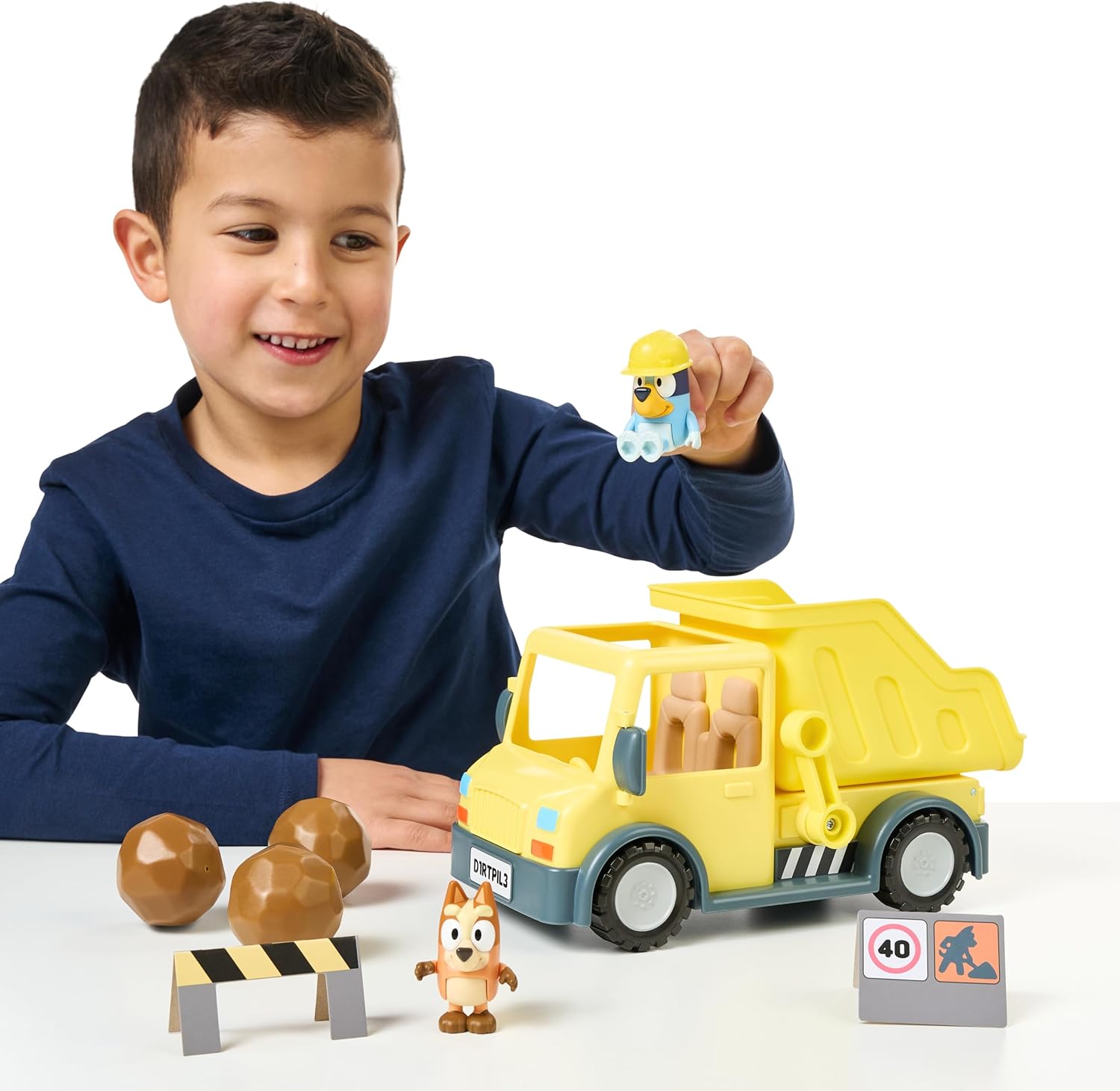 Bluey Dump Truck with Hard Hat Bluey