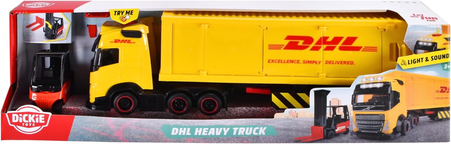 Dickie DHL Truck wit Fork Lift Set