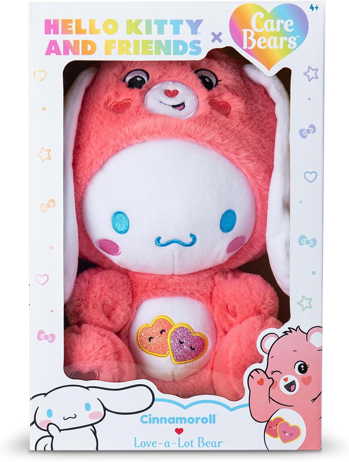 Care Bears x Hello Kitty 30cm Love-A-Lot Bear as Cinnamoroll
