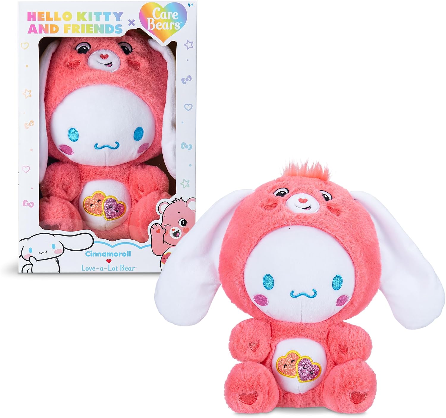 Care Bears x Hello Kitty 30cm Love-A-Lot Bear as Cinnamoroll