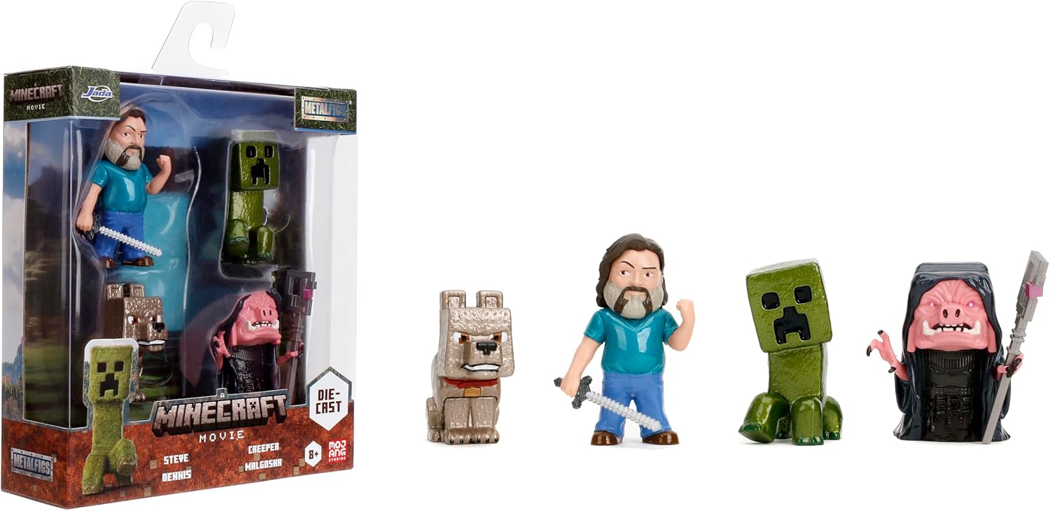 Jada Minecraft Movie 2.5" Metalfigs 4 Pack