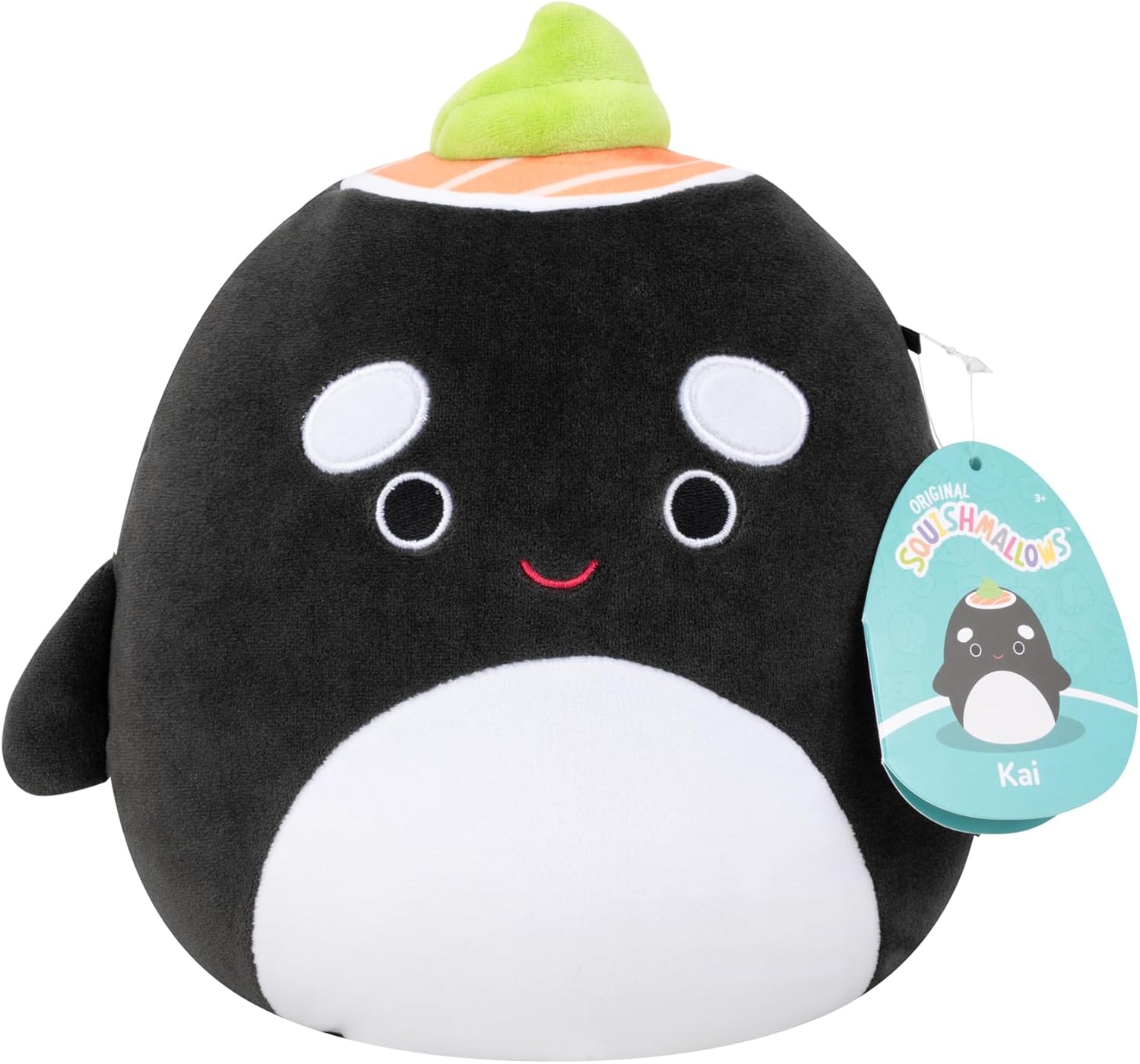 Squishmallows 20cm Kai The Black Sushi Orca Plush