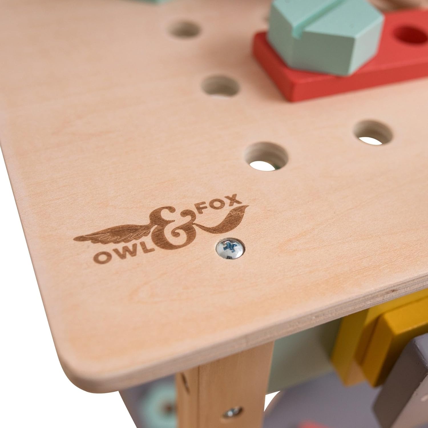 Owl & Fox Wooden Workbench