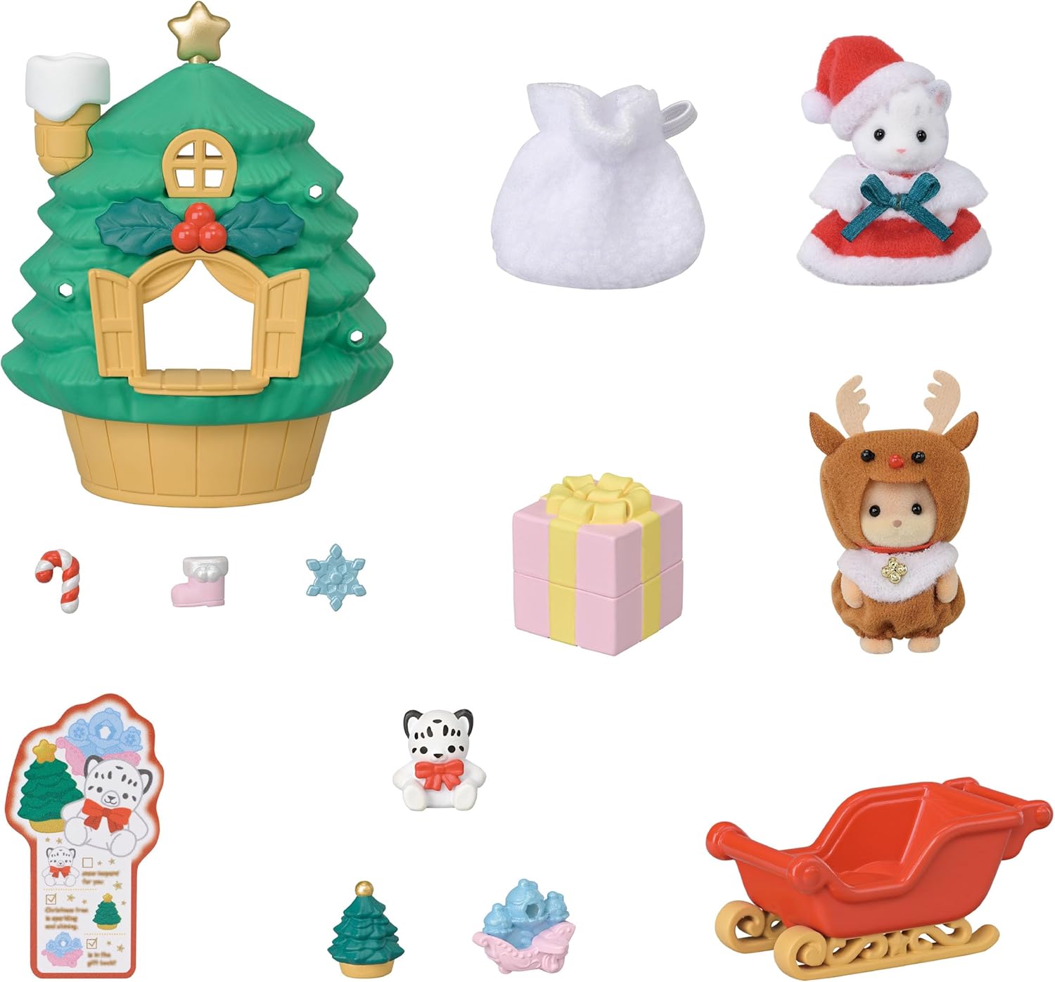Sylvanian Families Baby Santas Christmas Tree House Set