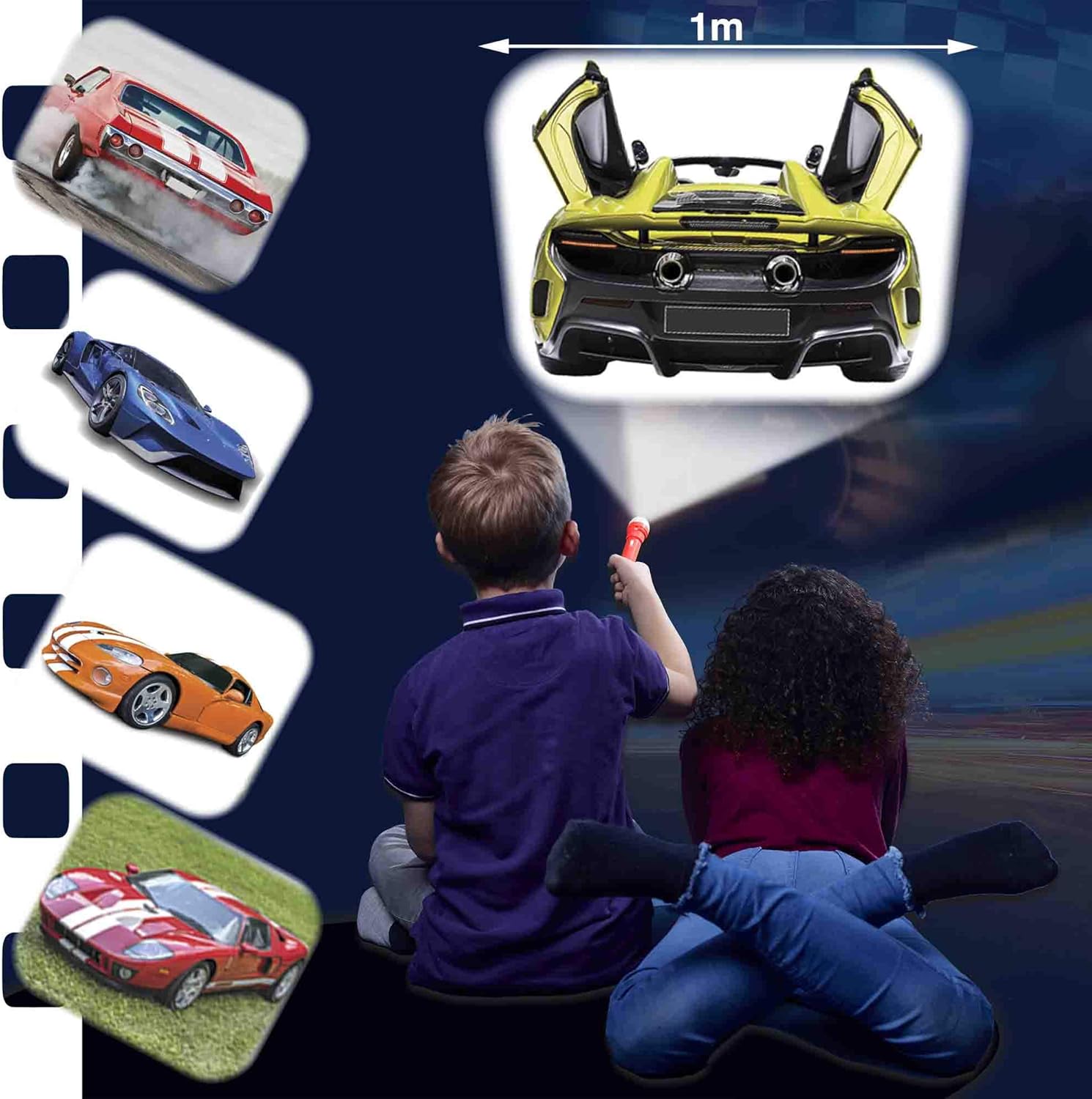 Super Cars Torch & Projector