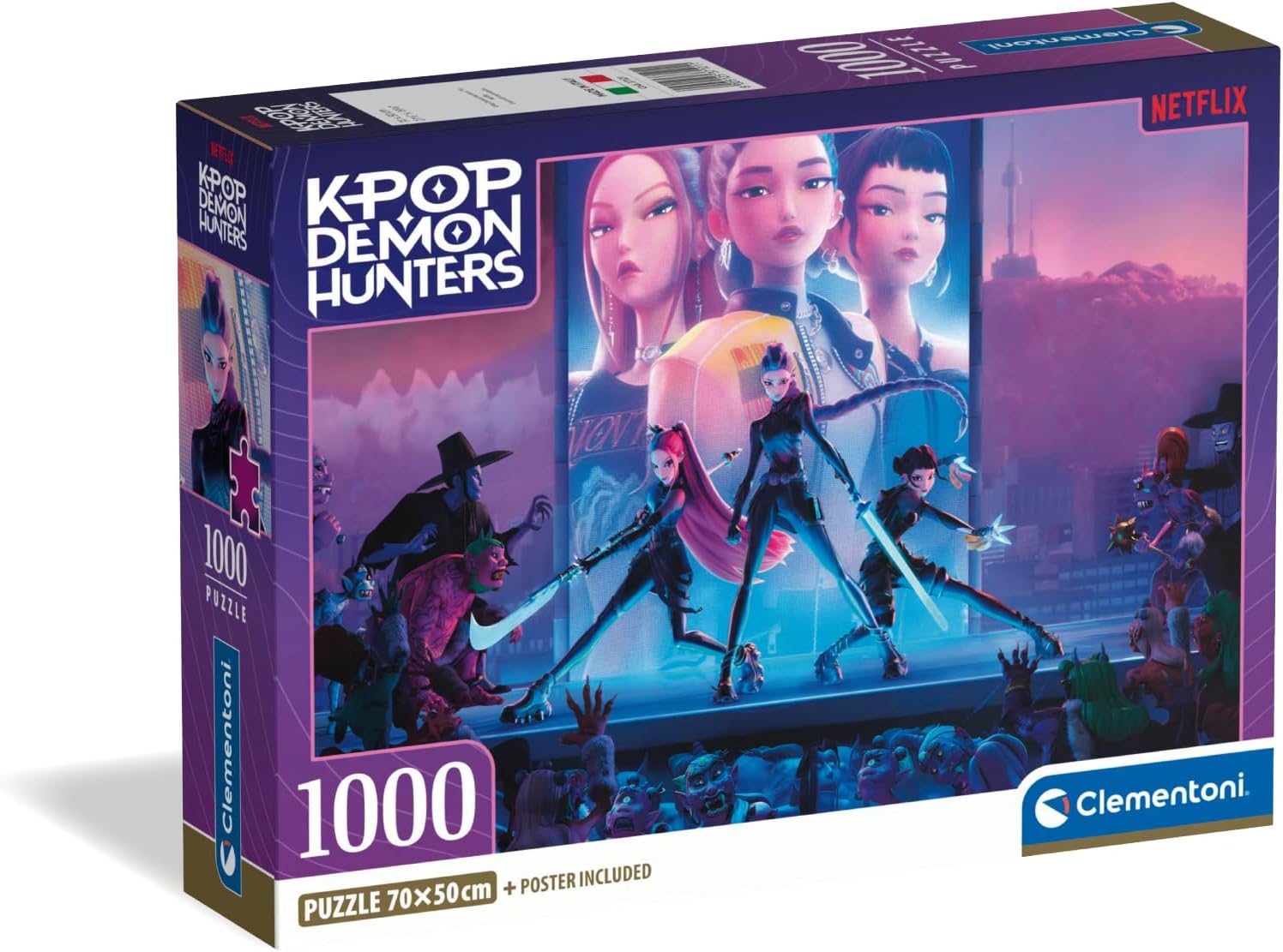 Clementoni K-Pop Demon Hunters 1000 Piece Compact Jigsaw Puzzle
