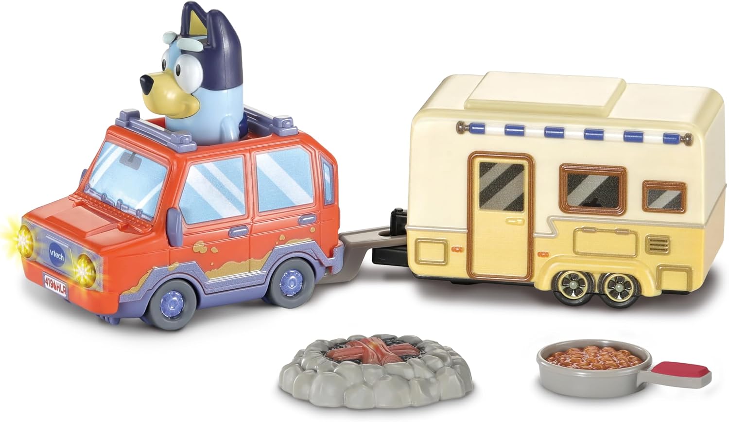 VTech Toot Toot  Bluey Family Car And Caravan Set