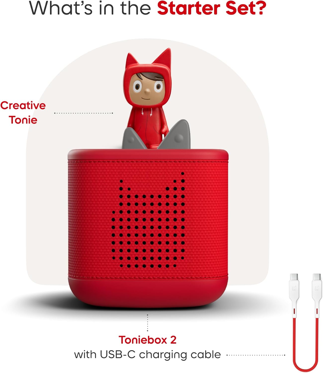 Tonies Toniebox 2 Sunset Red Starter Set