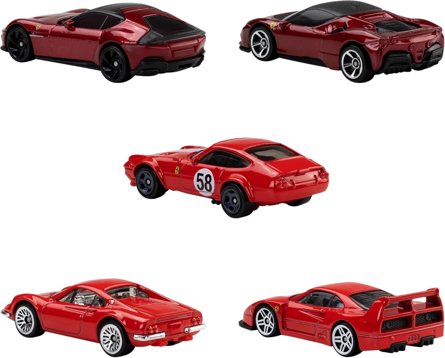 Hot Wheels Car 5 Pack: Ferrari Rosso