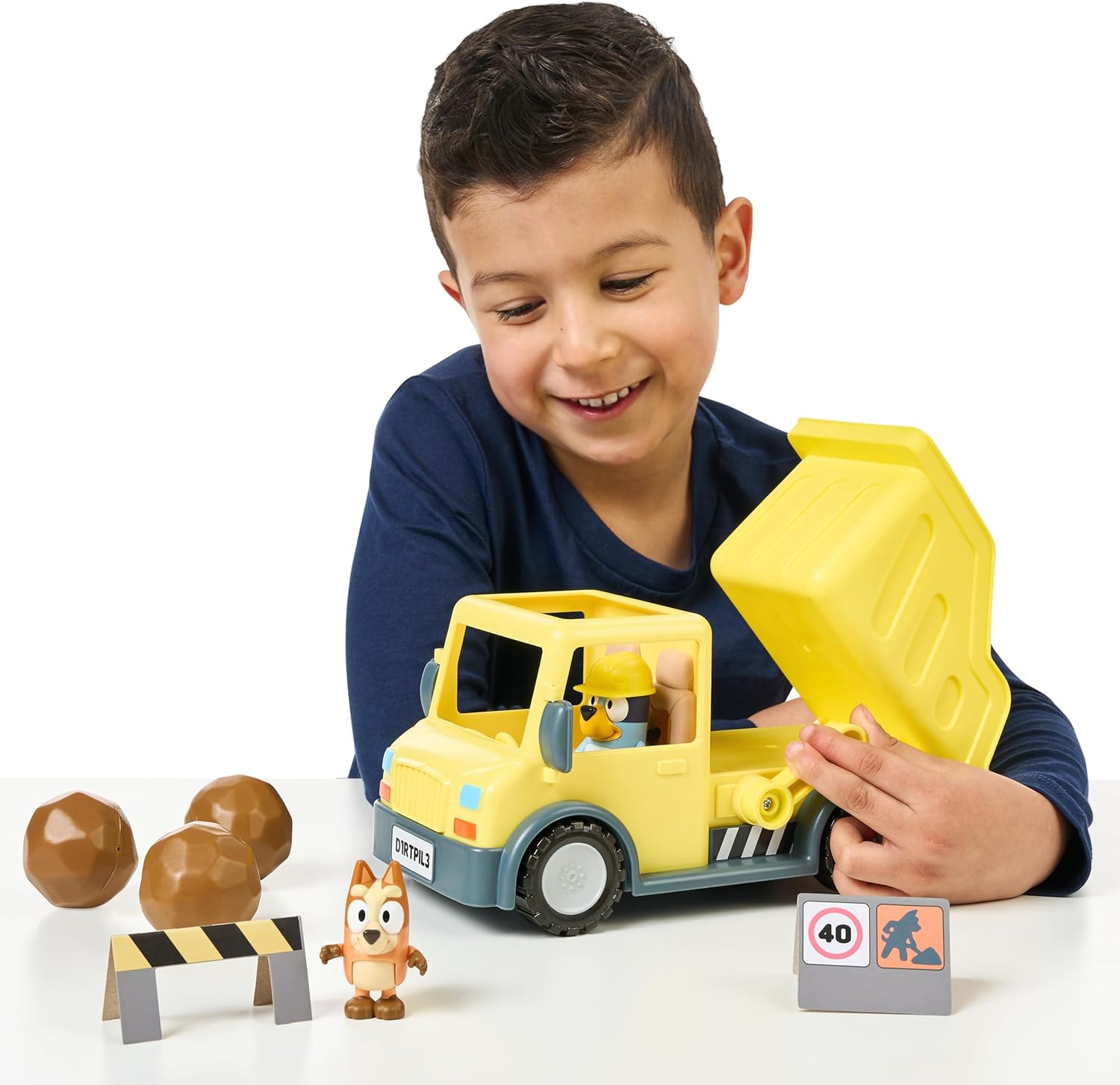 Bluey Dump Truck with Hard Hat Bluey