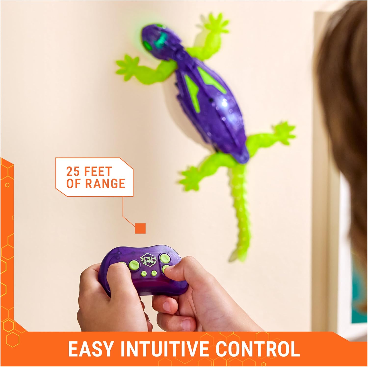 Hex Bots Wall Crawler Gecko Glow in the Dark