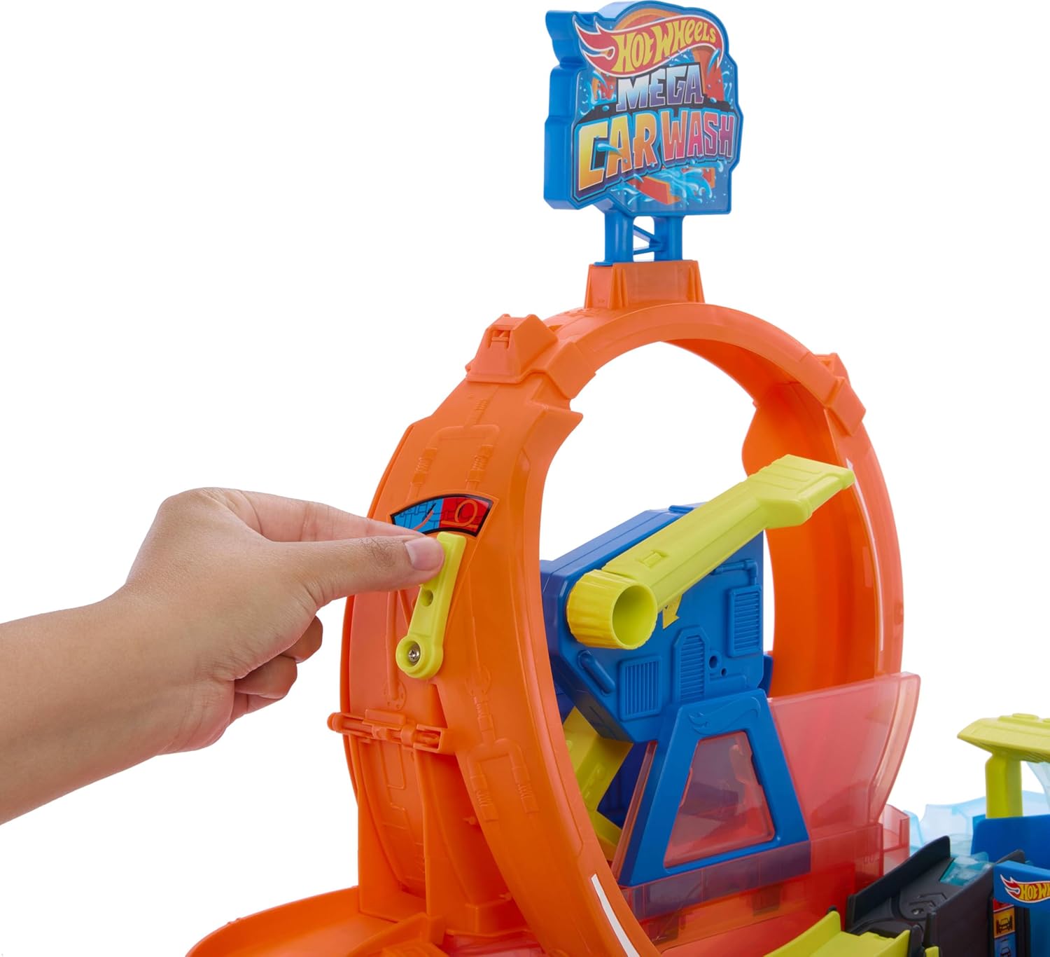 Hot Wheels City Mega Loop Car Wash Playset