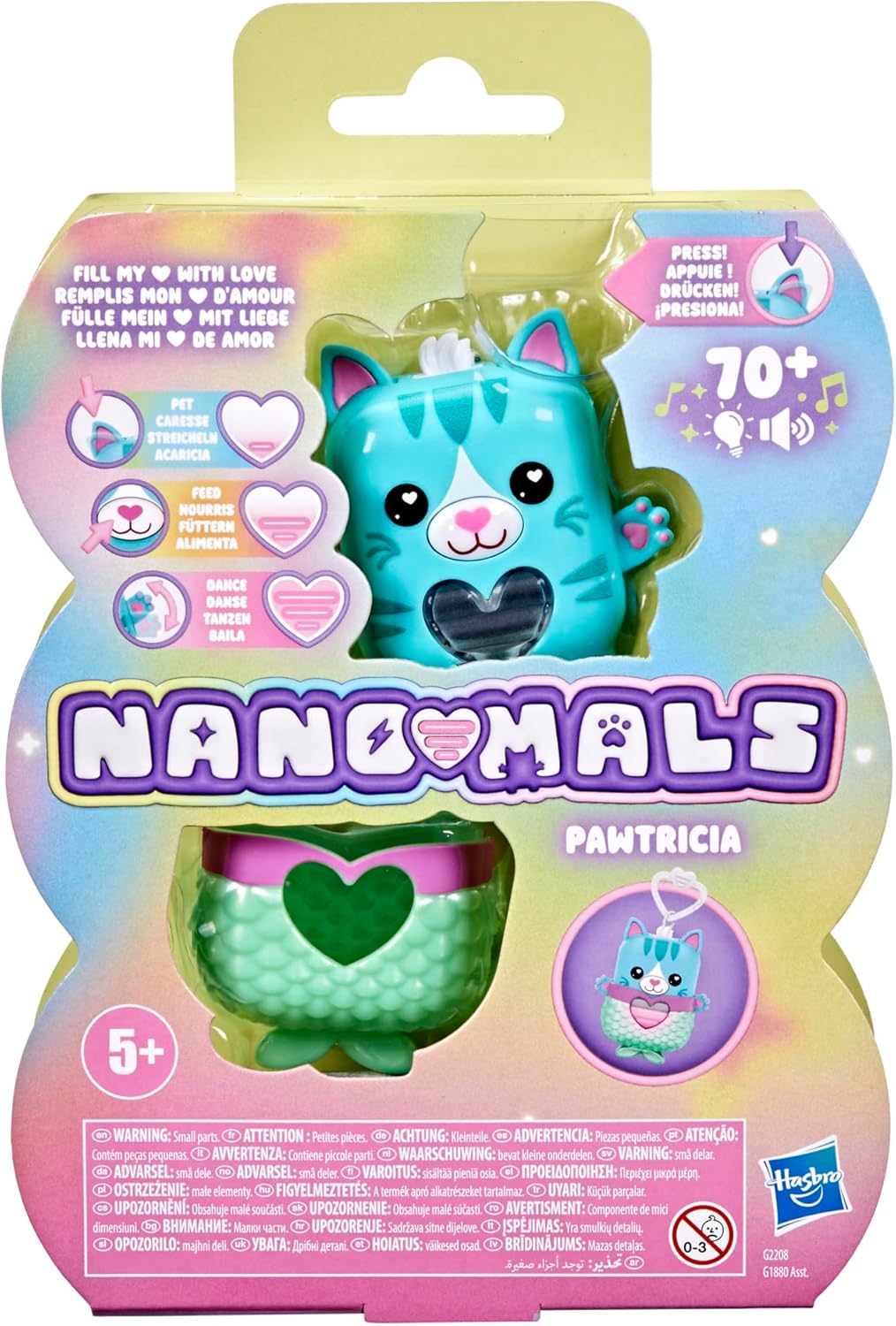 Nano-mals Pawtricia the Blue Kitty Electronic Fidget Pet