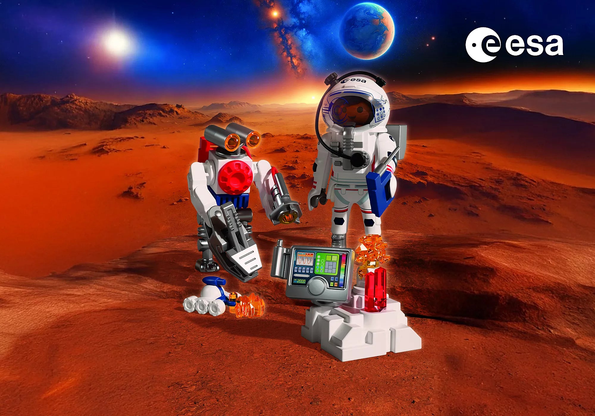 Playmobil ESA  Astronaut with Robot Set