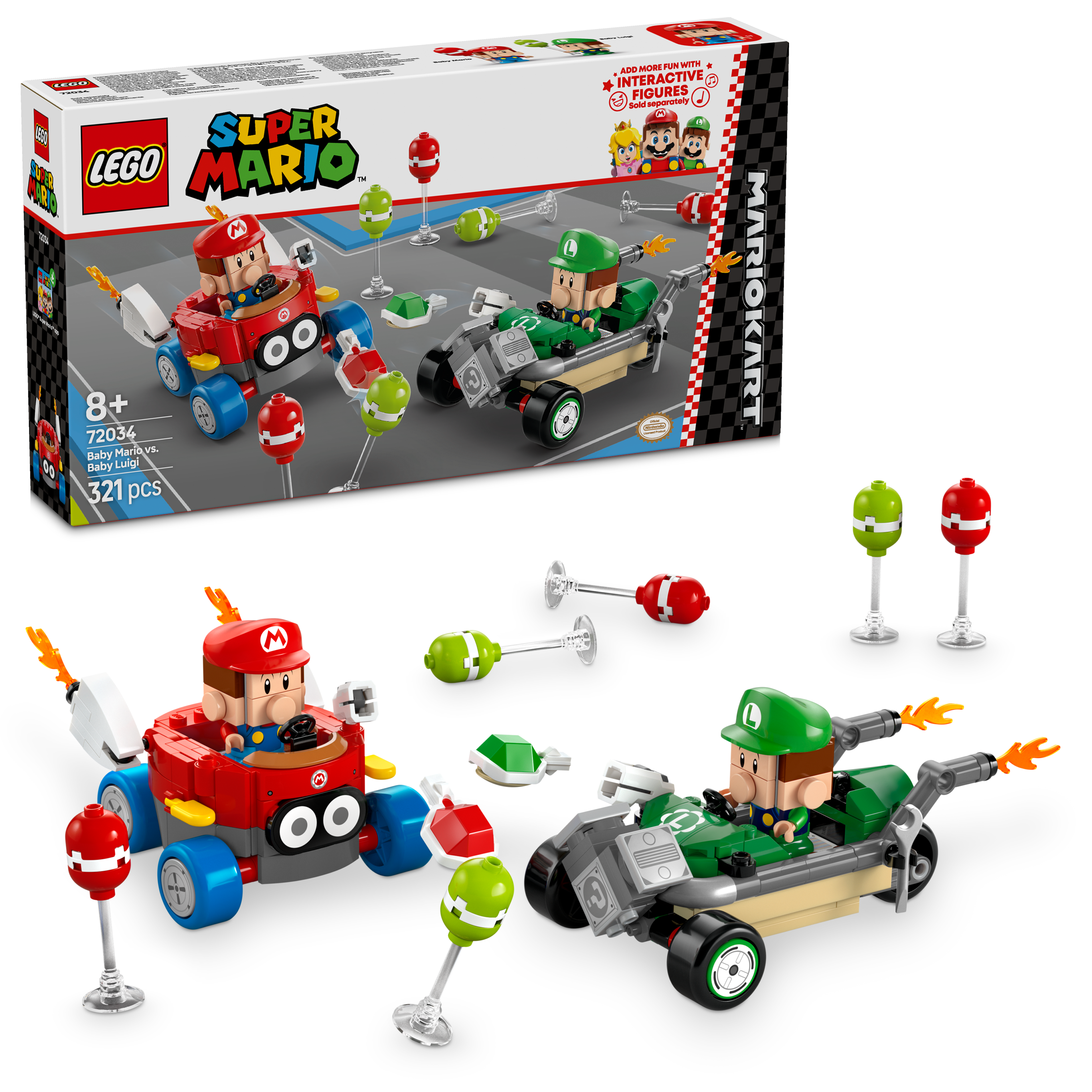 LEGO Super Mario 72034 Mario Kart™ – Baby Mario vs Baby Luigi