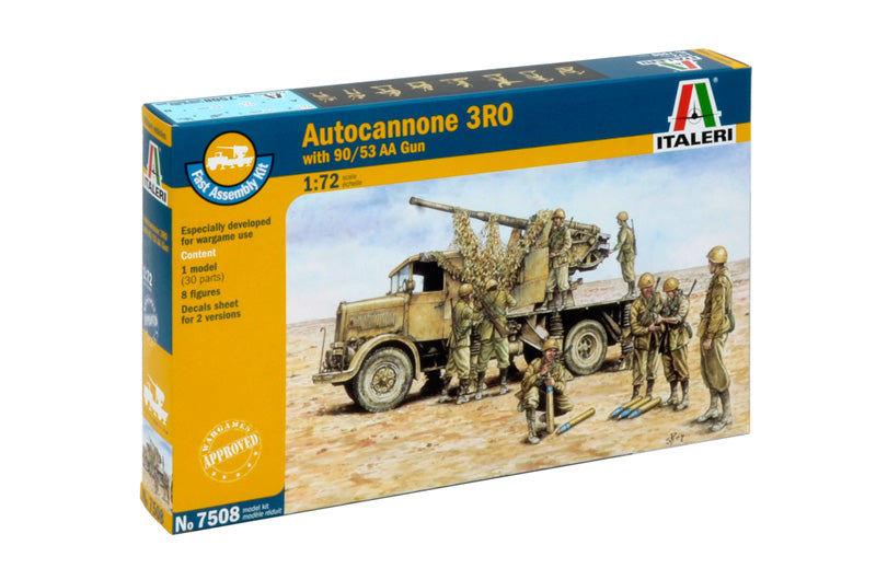 Italeri Auto Cannon 3RO with 90/53 AA Gun 1:72