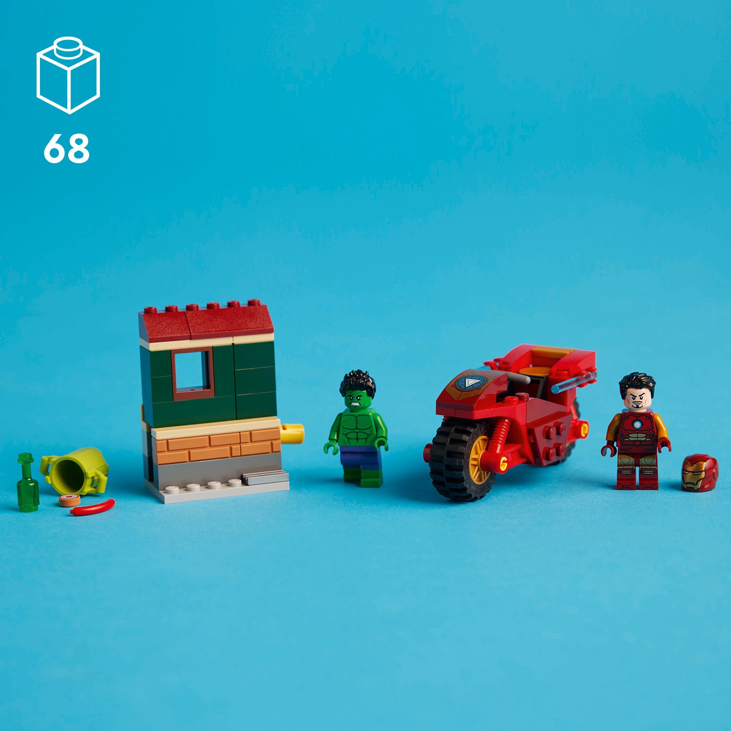 Lego 76287 Iron Man with Bike and The Hulk