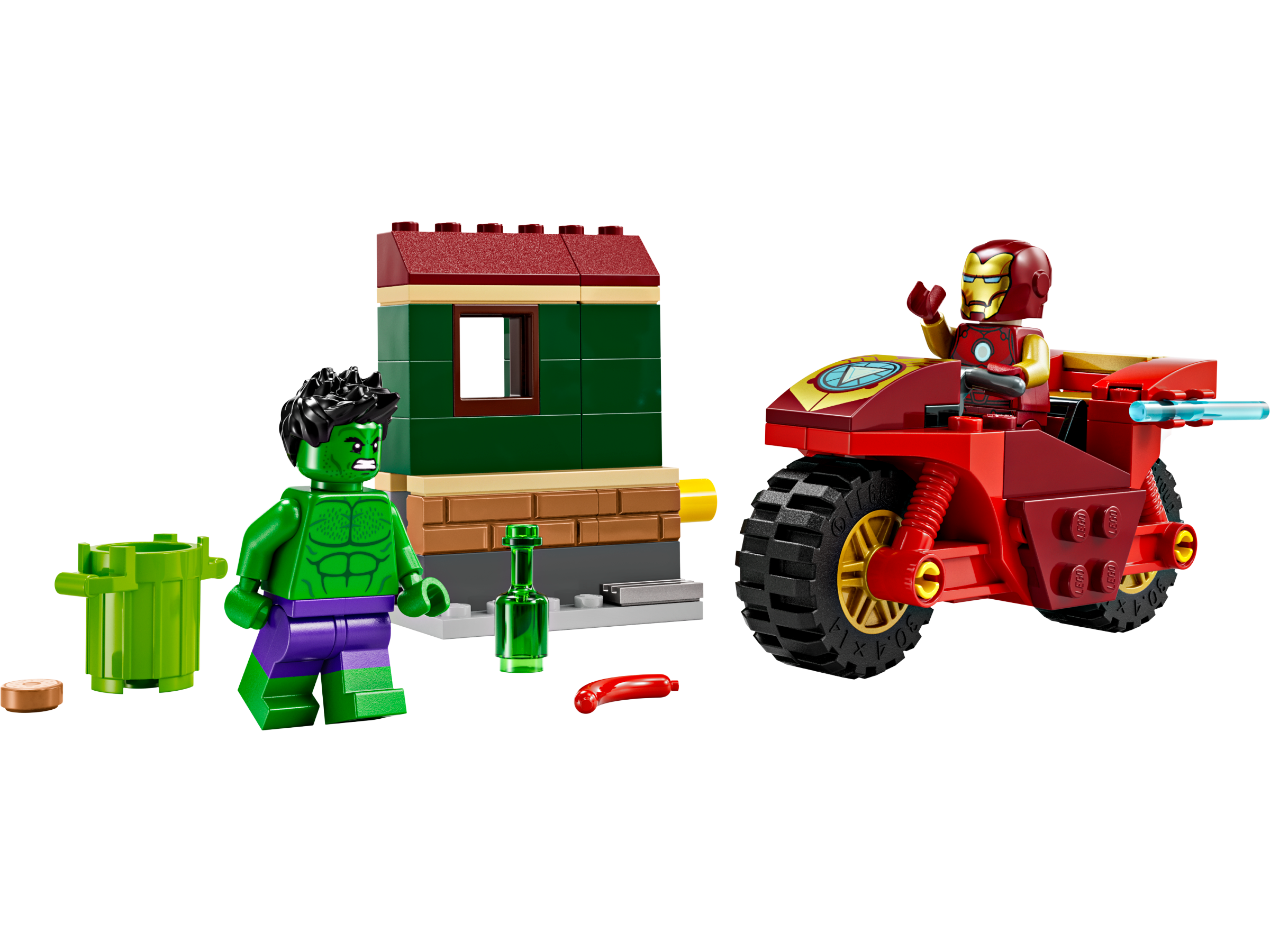 Lego 76287 Iron Man with Bike and The Hulk